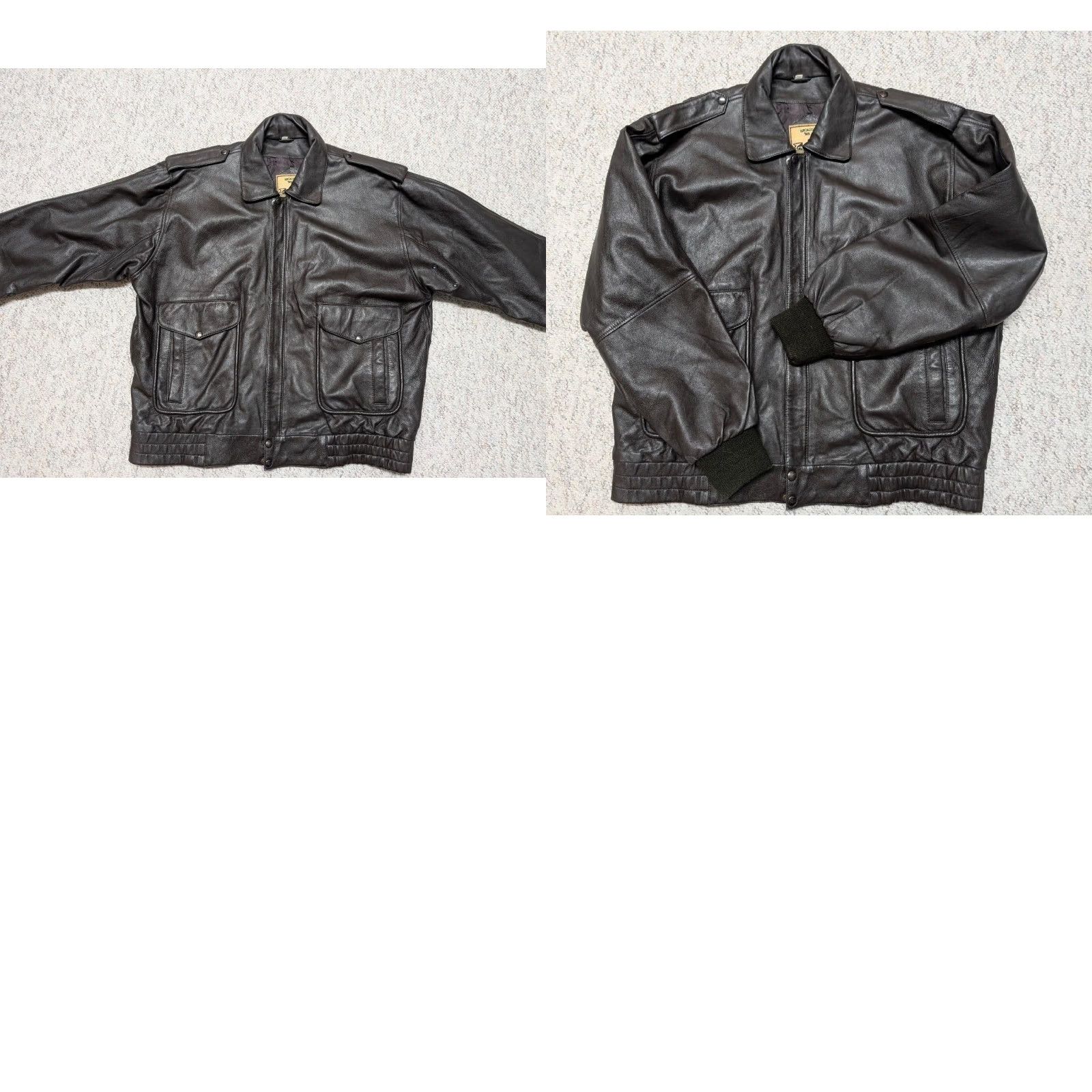 Vintage VINTAGE BOMBER Leather Jacket 3XL Brown Mens 50 Lambskin Vintage 1990s Bomber Jacket Chest 50-52 Flight Flyers A2 1990s Size US XXL / EU 58 / 5 - 8 Thumbnail