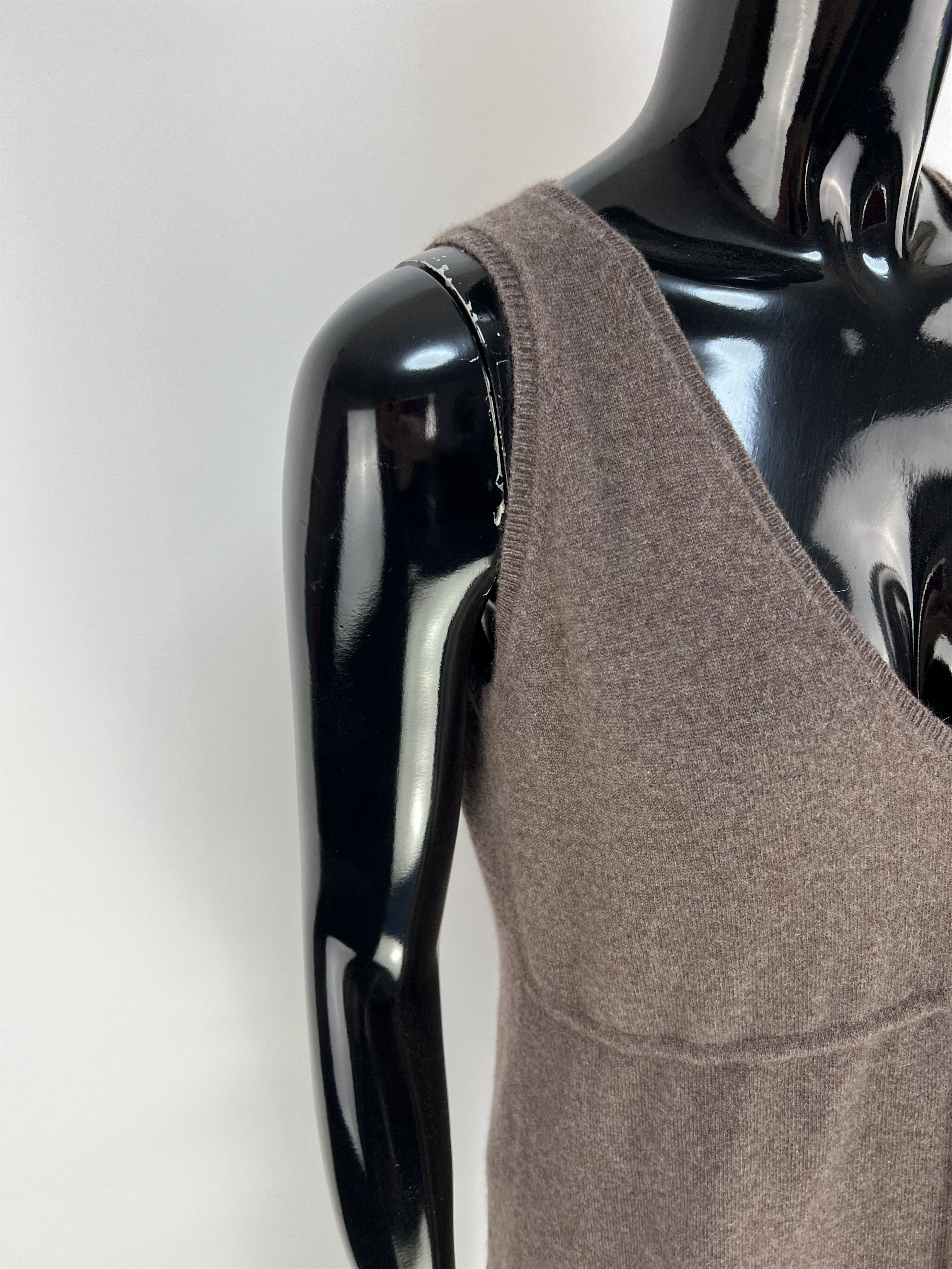 Brunello Cucinelli Brunello Cucinelli Brown 100% Cashmere Tank Top Blouse Size M / US 6-8 / IT 42-44 - 7 Thumbnail
