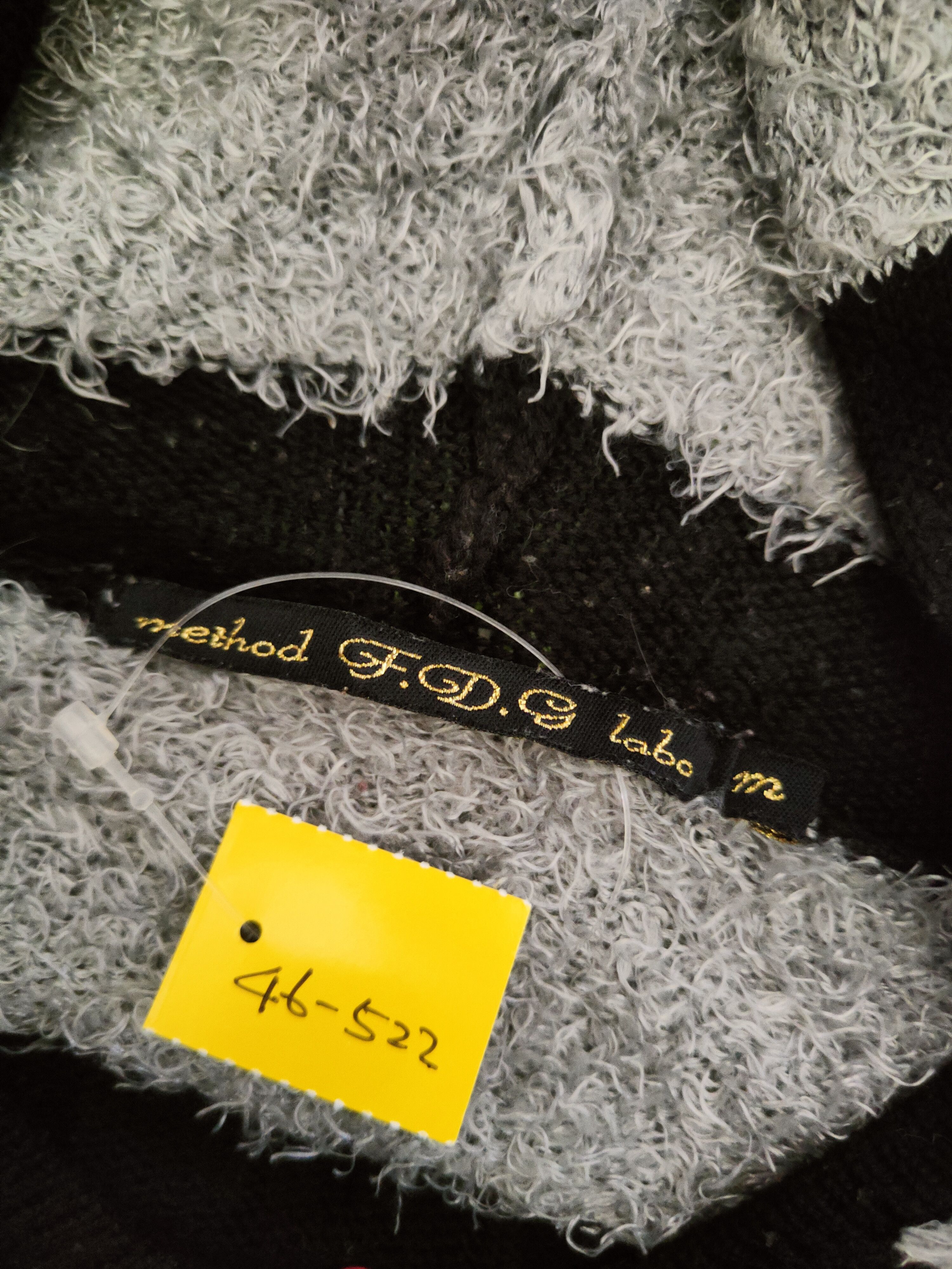 Japanese Brand DL F.D.G Black Gray Fur Mohair Hoodie Knitwear #46-522 Size M / US 6-8 / IT 42-44 - 13 Thumbnail