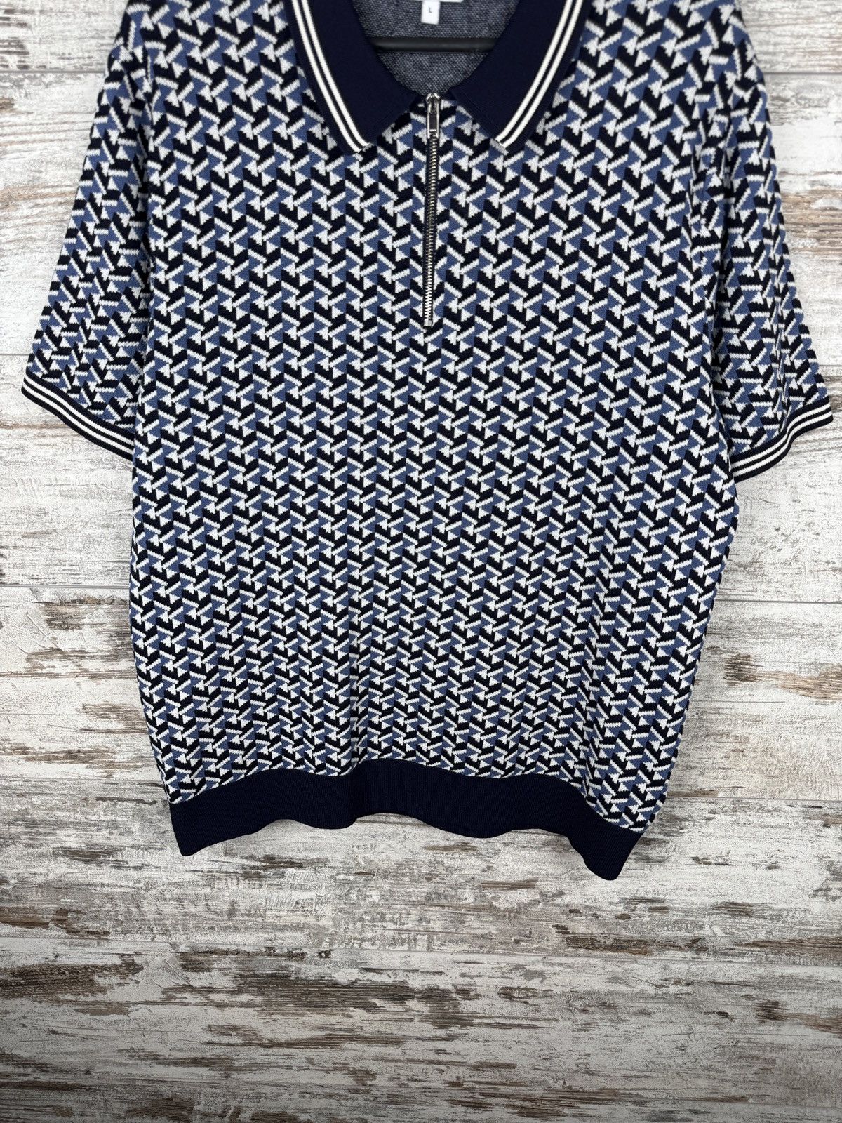 Reiss Mens Reiss polos luxury T-shirt tee size L blue Size US L / EU 52-54 / 3 - 4 Thumbnail