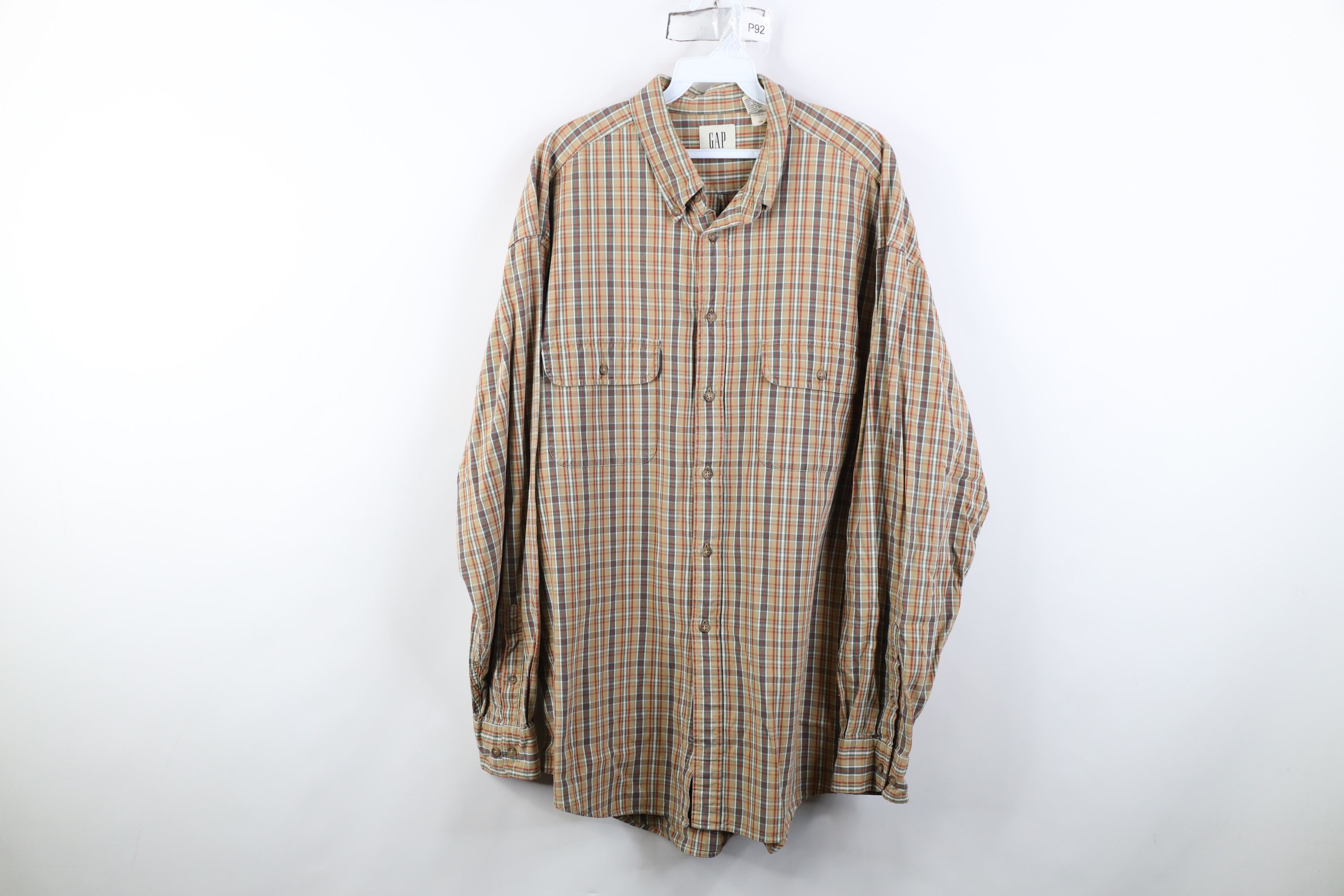 Gap Vintage 90s Gap Flannel Collared Button Down Shirt Plaid Size US XL / EU 56 / 4 - 1 Thumbnail