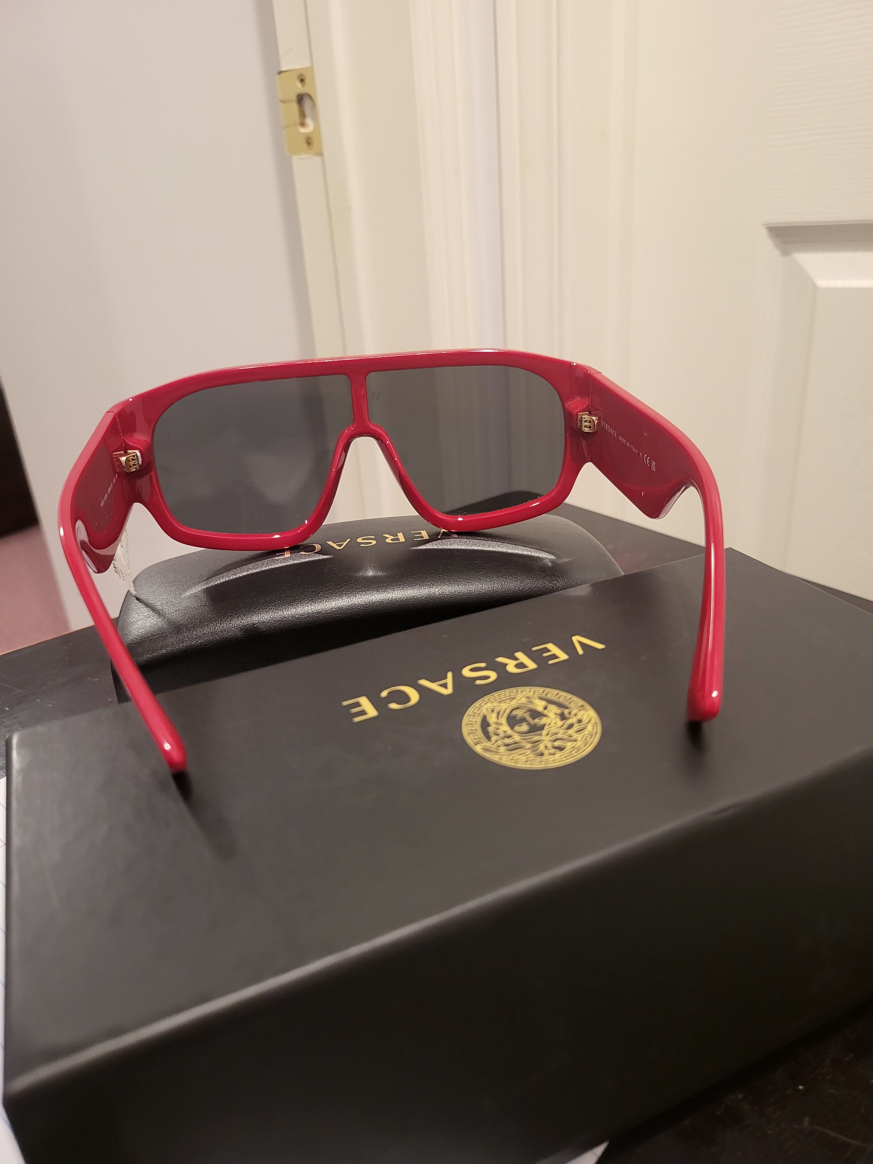 Versace Logo Aviator Sunglasses - UNISEX Size ONE SIZE - 5 Thumbnail