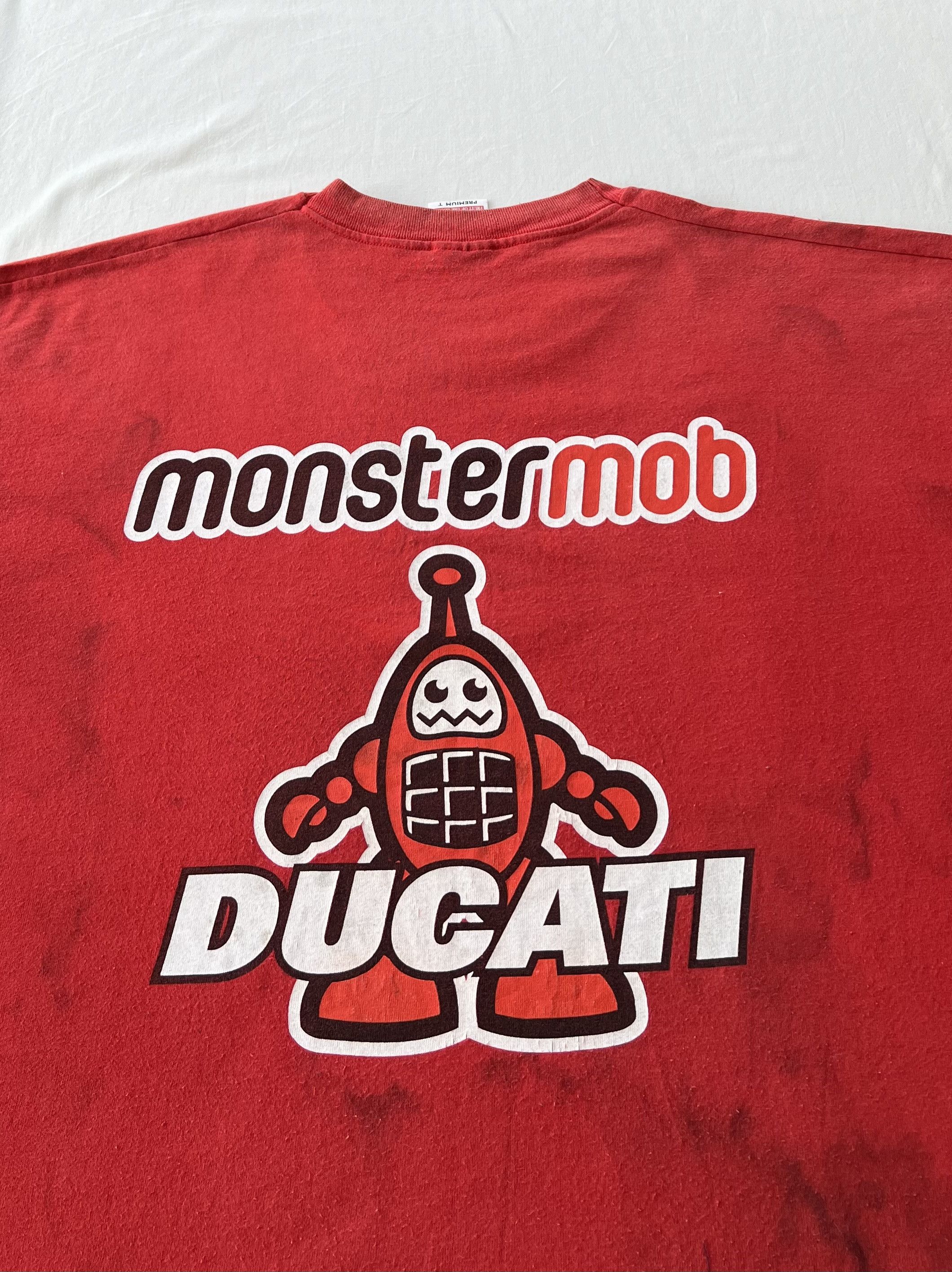 Vintage Vintage 90s Ducati Steve Hislop #7 Moto Racing Red T-shirt Size US XXL / EU 58 / 5 - 16 Thumbnail