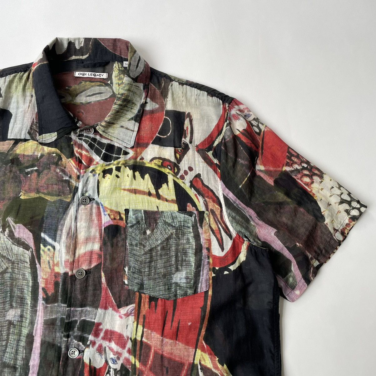 Our Legacy ‘Peace Crowd’ Print Box Shirt Size US M / EU 48-50 / 2 - 4 Thumbnail