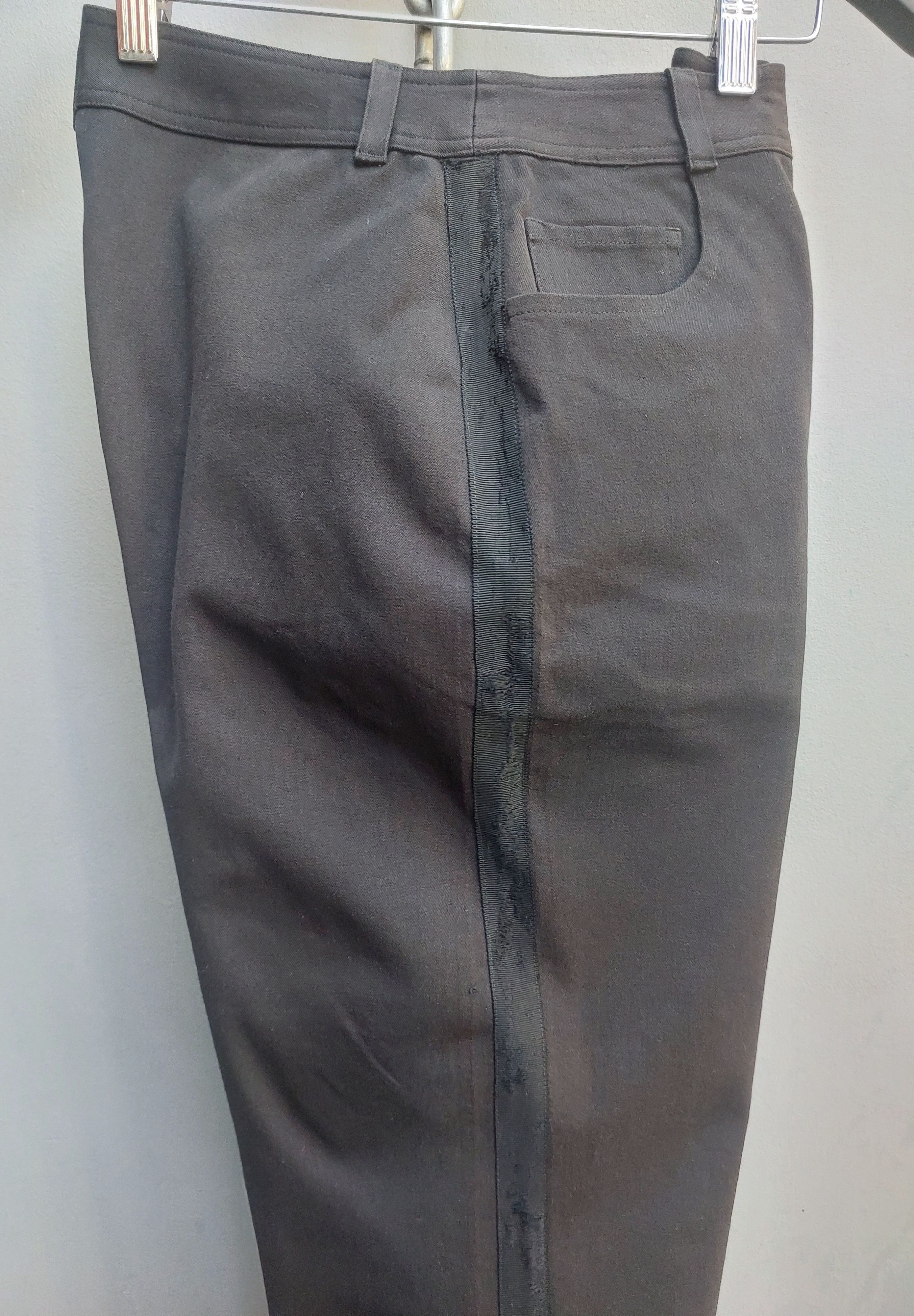 Chanel Chanel Black Cotton Cropped Pants with Side Tape Size 28" / US 6 / IT 42 - 6 Thumbnail
