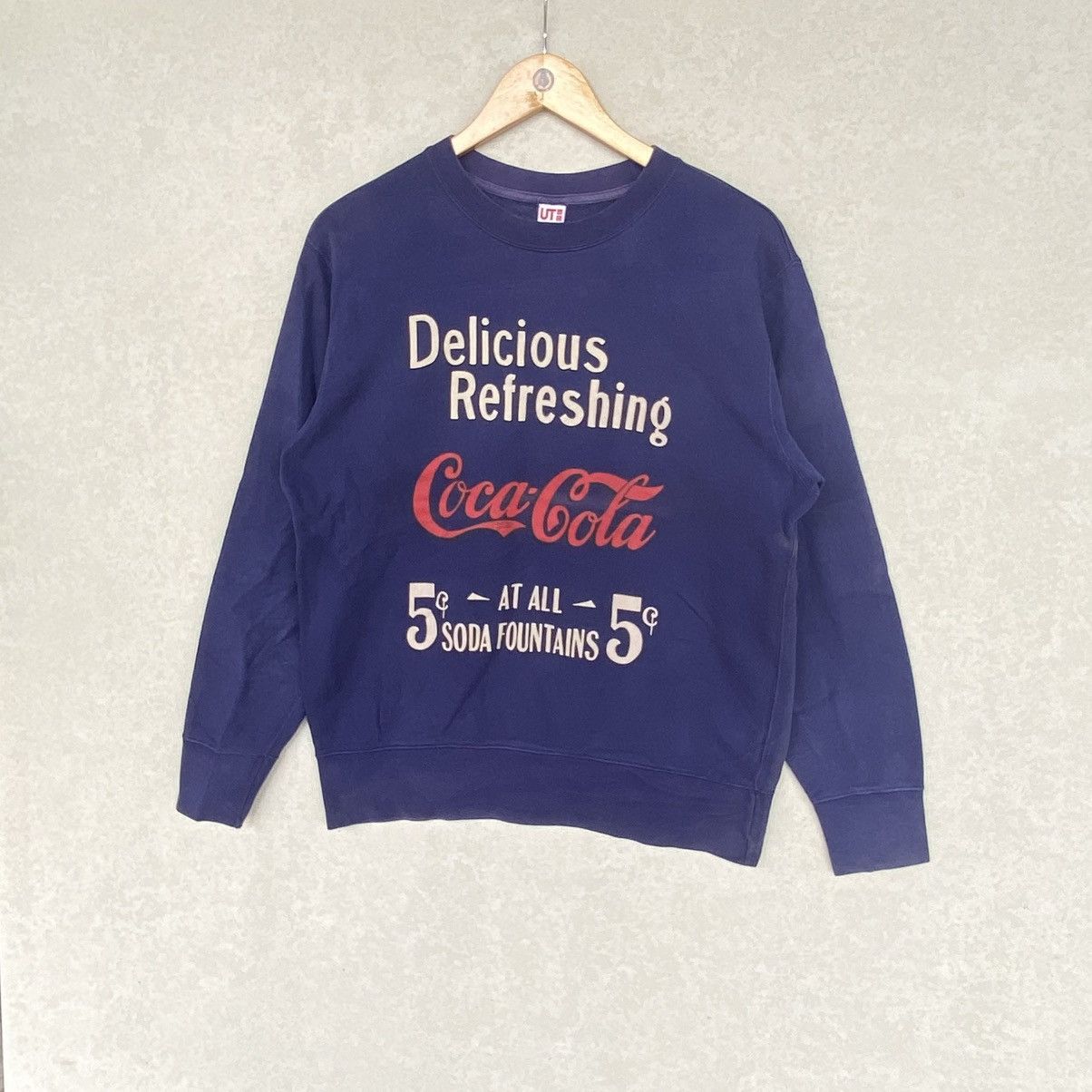 Other Vintage Cola Cola Printed Crewneck Sweatshirt Navy Blue Size US M / EU 48-50 / 2 - 2 Thumbnail
