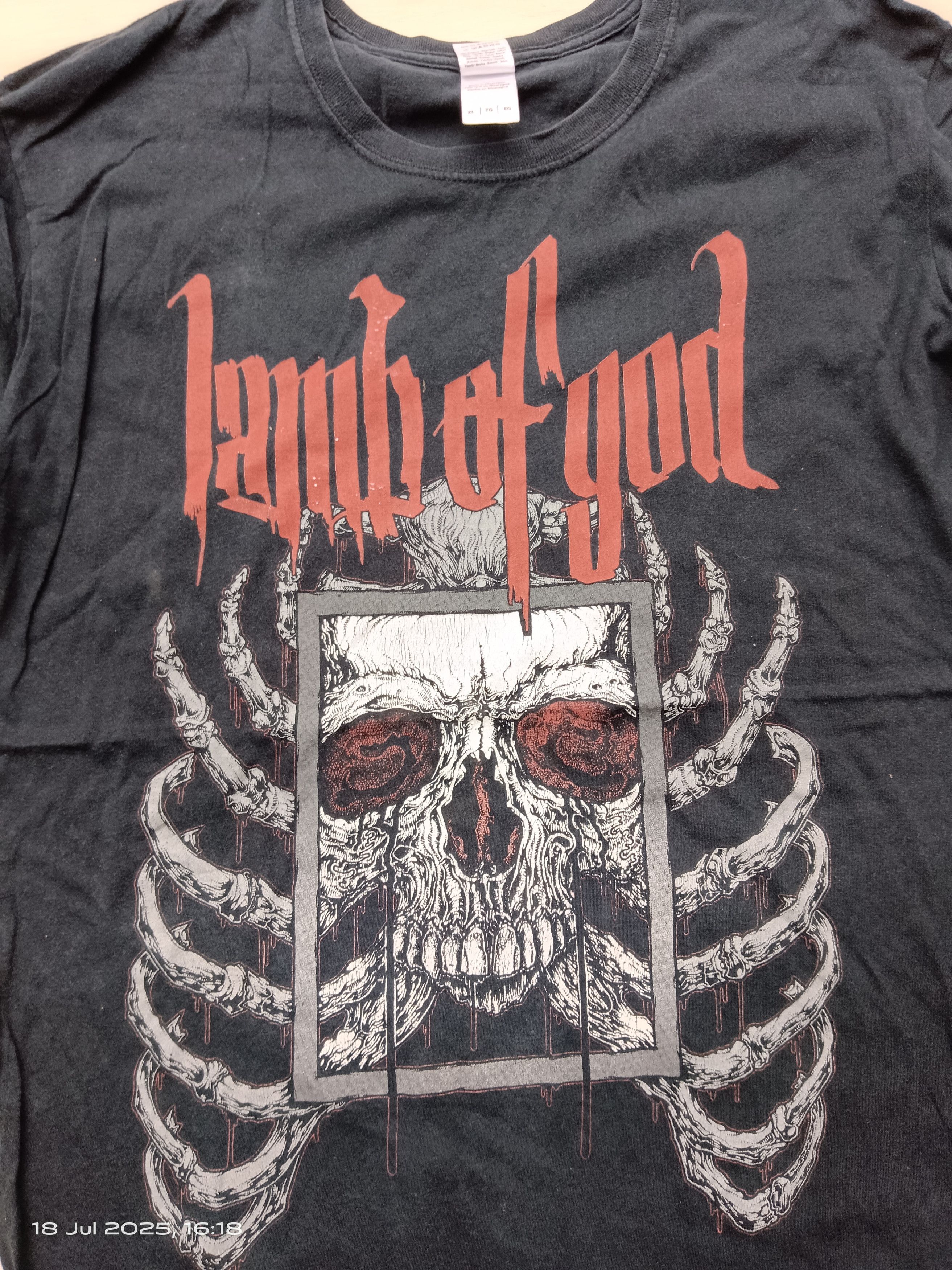 Band Tees Vtg y2k Lamb Of God 2015 world tour Size US XL / EU 56 / 4 - 3 Thumbnail