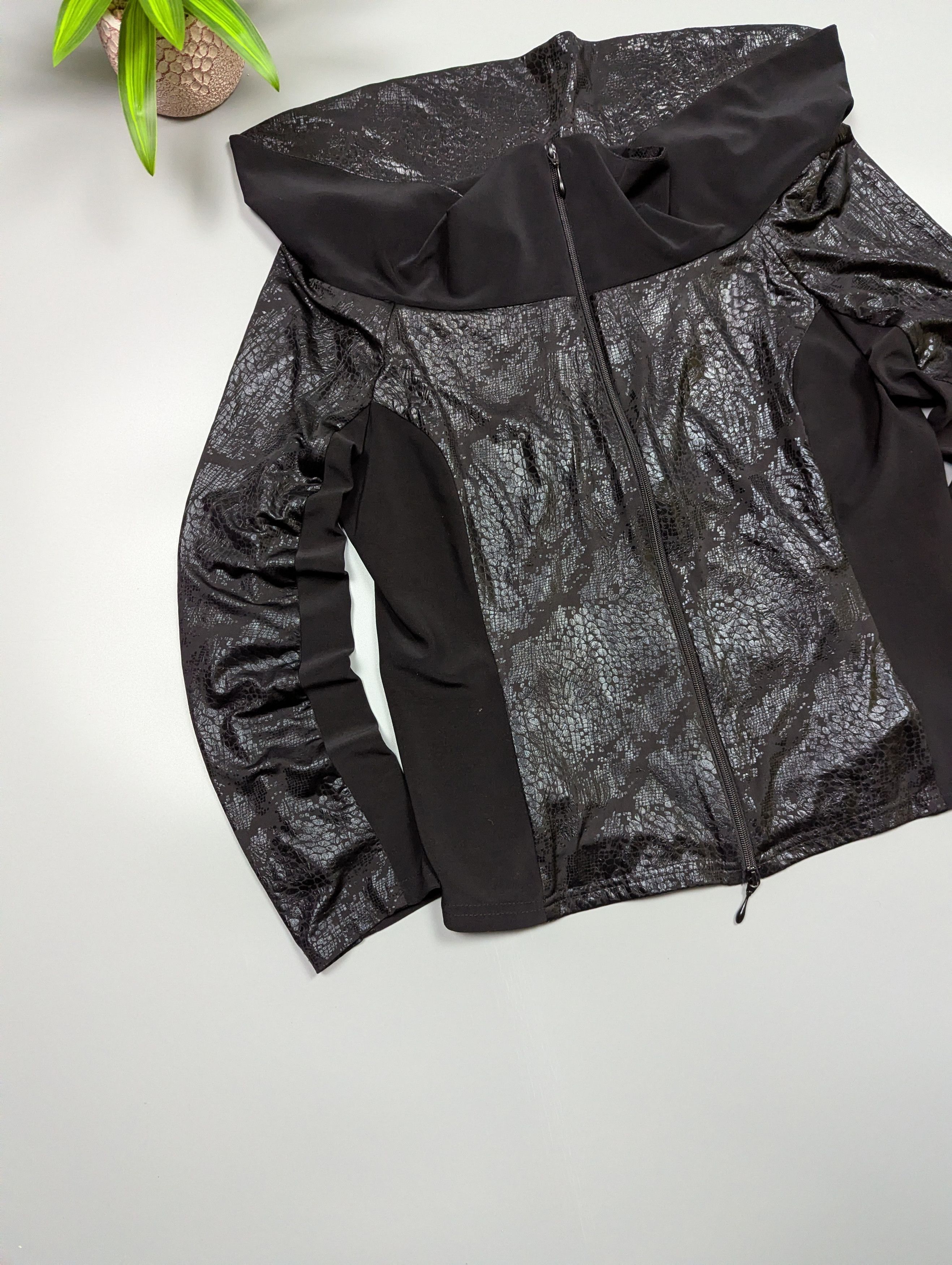 Joseph Ribkoff Joseph Ribkoff VTG Women's Metallic Black Jacket US15 Size XL / US 12-14 / IT 48-50 - 2 Thumbnail