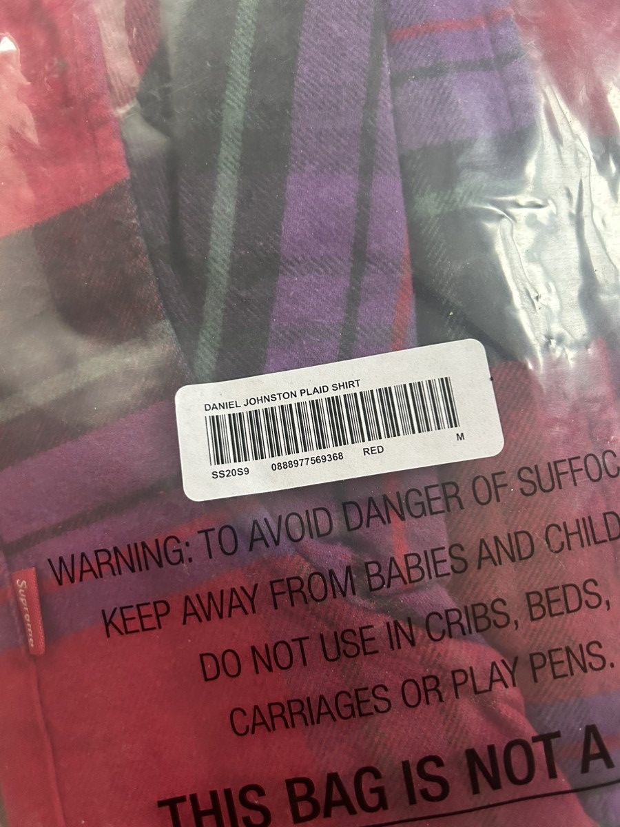 Supreme Supreme Daniel Johnston Plaid Flannel Button Up Red SS20 Size US M / EU 48-50 / 2 - 3 Thumbnail