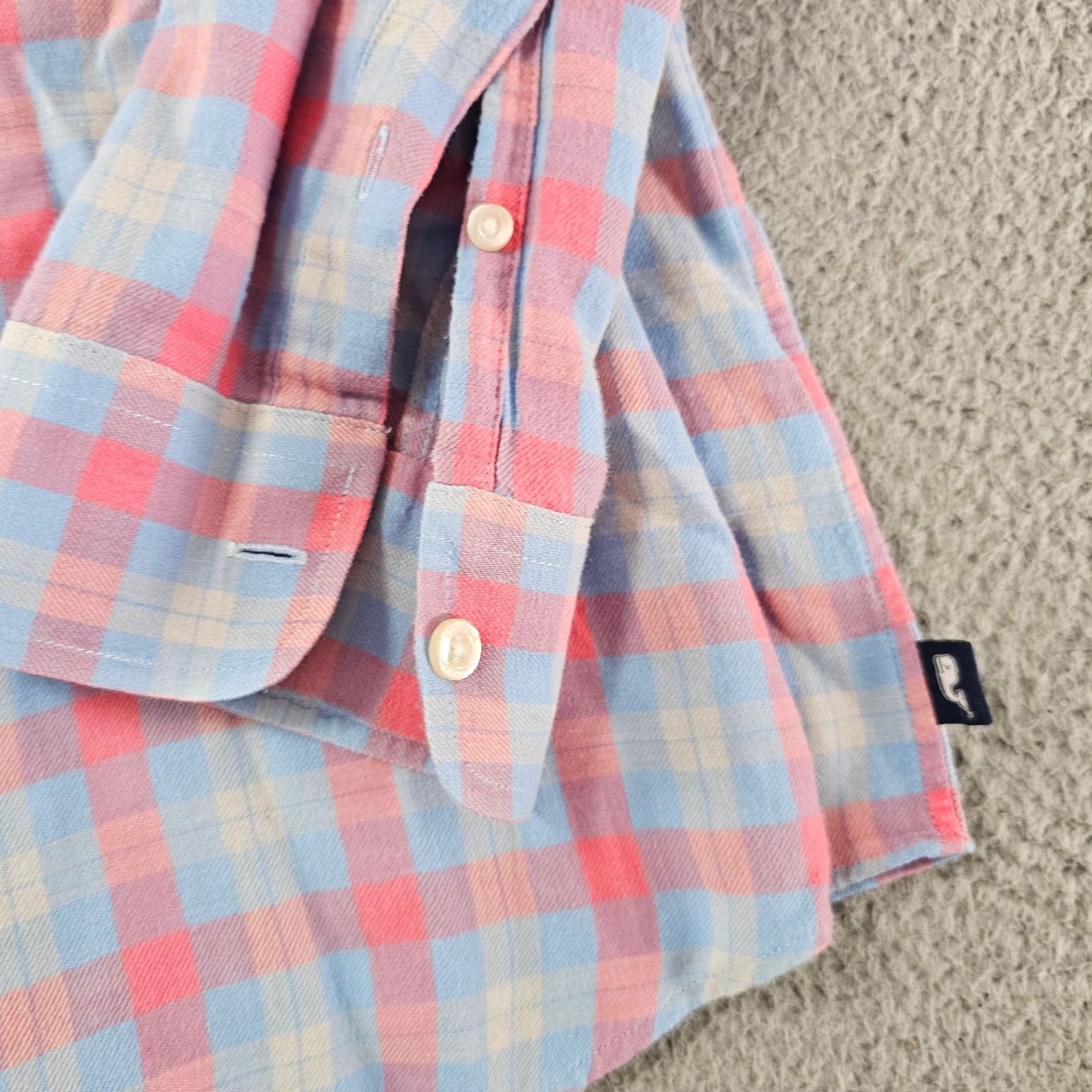 Vineyard Vines Vineyard Vines Shirt Mens XL Plaid Slim Fit Crosby Cotton Linen Blend Long Sleeve Button-Down Collared Pocket Crew Size US XL / EU 56 / 4 - 4 Thumbnail