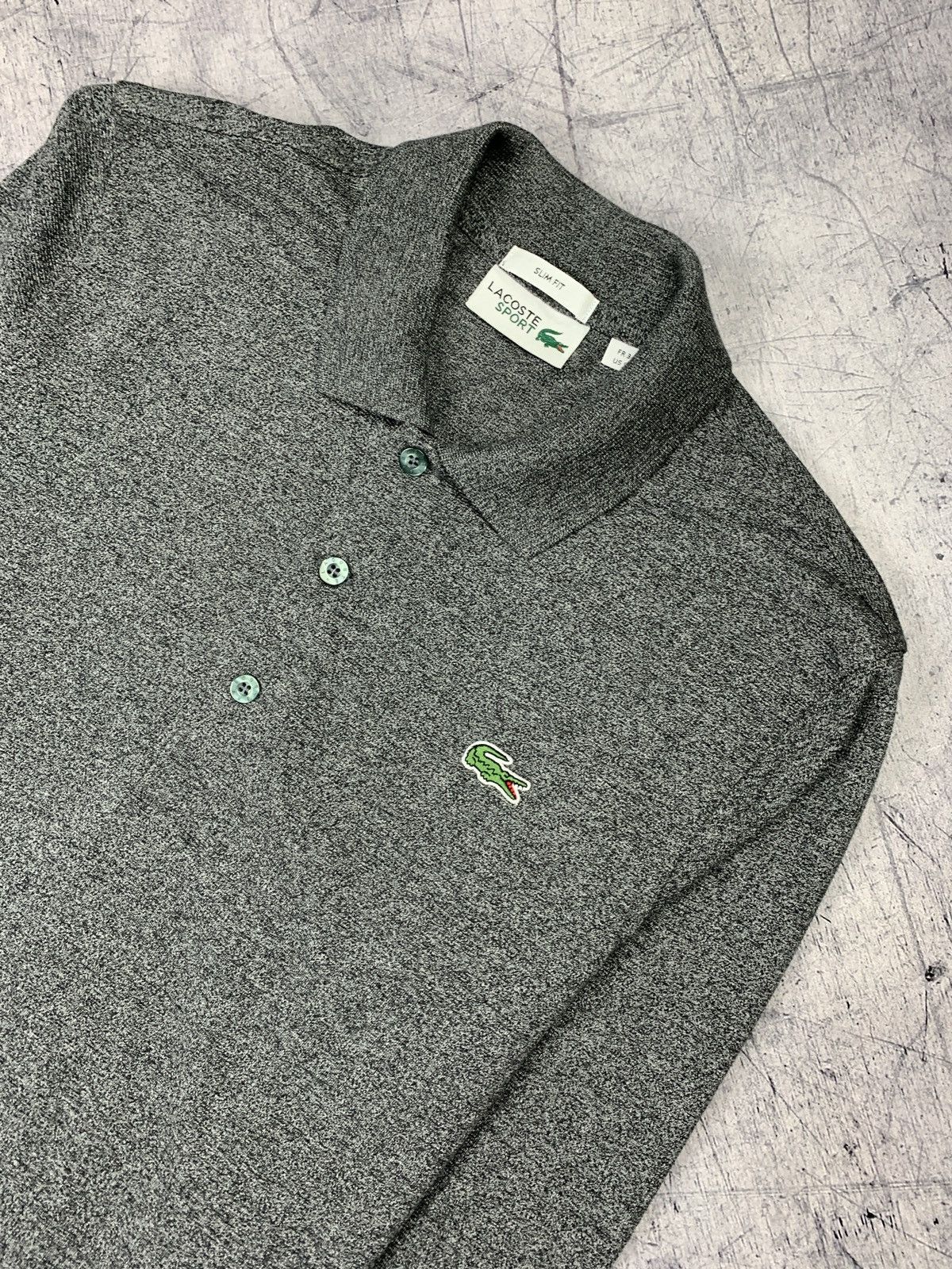 Lacoste Designer Lacoste Old Money Polo Long Sleeve Shirt Gray Sz S Size US S / EU 44-46 / 1 - 2 Thumbnail