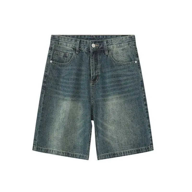 Japanese Brand Retro straight blue denim shorts Size US 32 / EU 48 - 4 Thumbnail