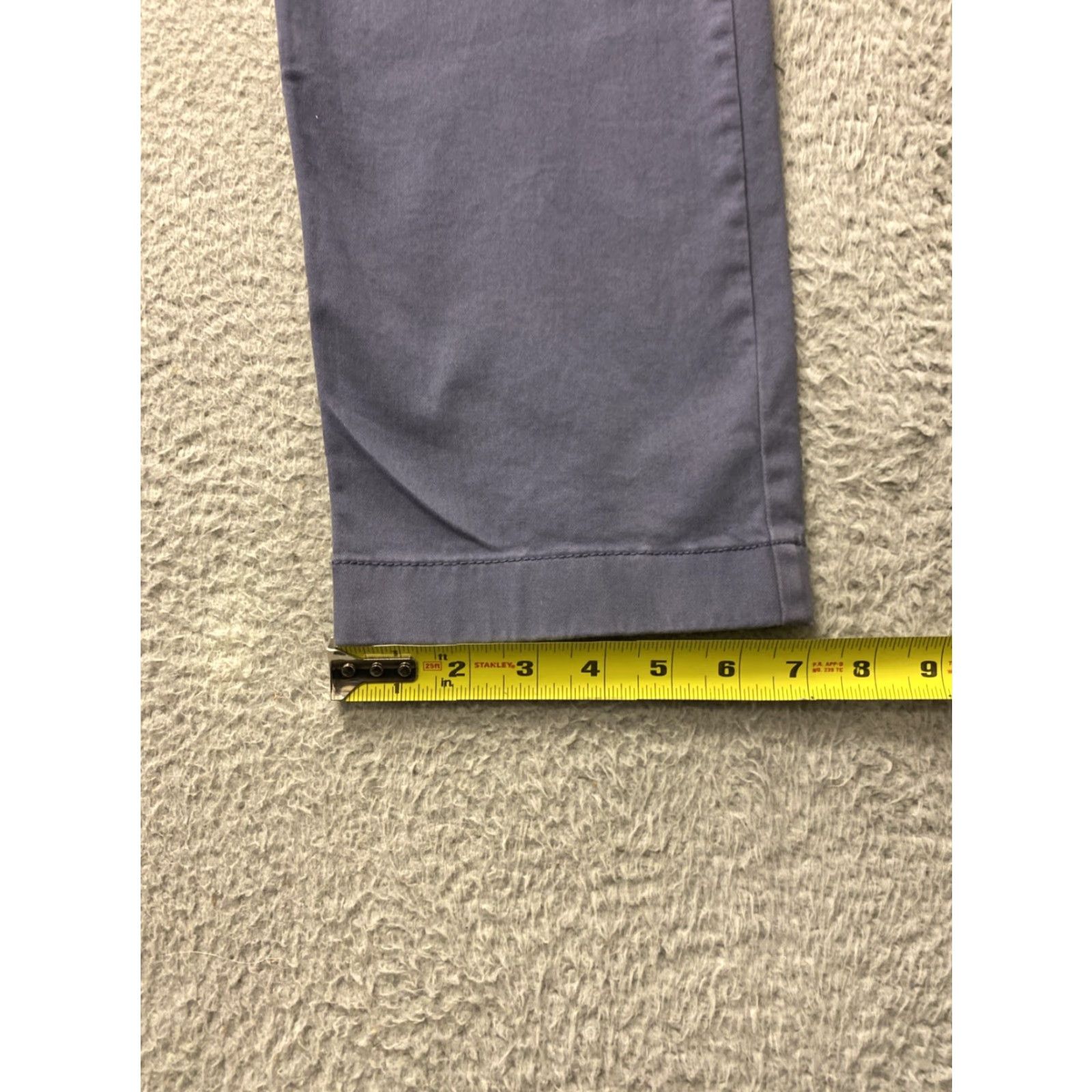 J.Crew J.CREW Chino Pants Men’s 34x32 Periwinkle Slim Straight Flat Front Zip Pockets Casual Cotton 32" Inseam Size US 34 / EU 50 - 5 Thumbnail