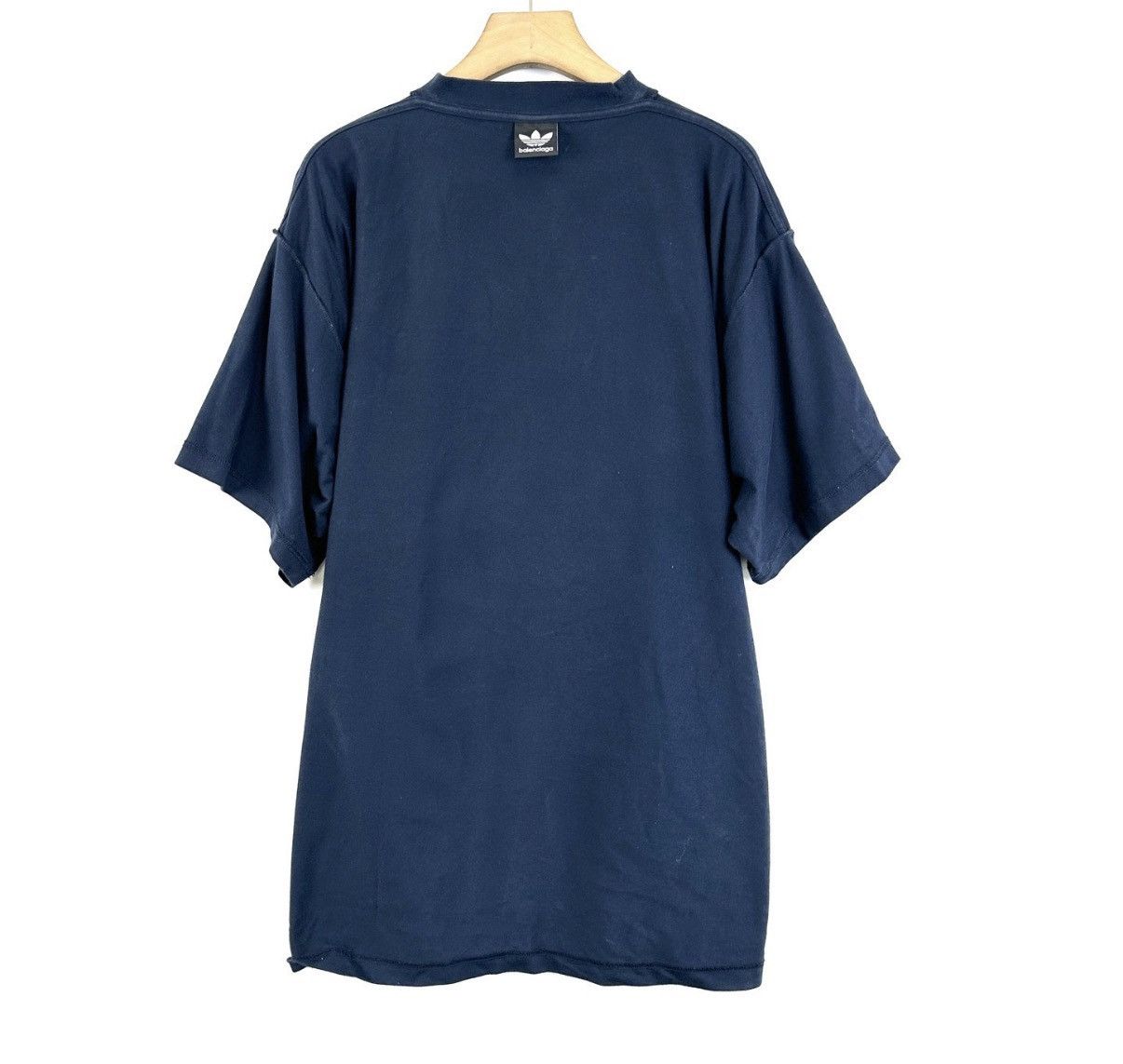 Balenciaga Balenciaga x Adidas Navy Short Sleeve T-Shirt K12 Size US M / EU 48-50 / 2 - 2 Thumbnail