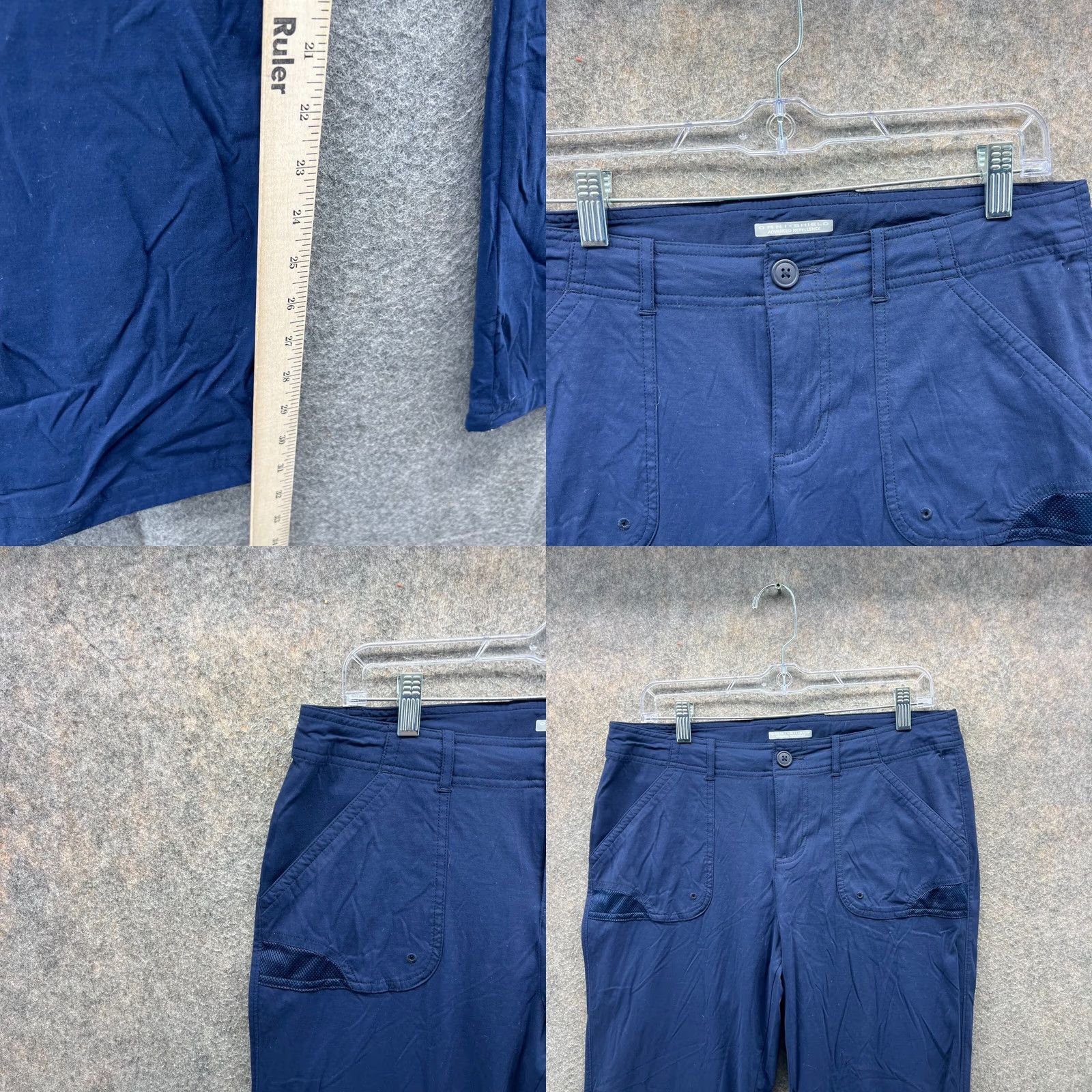Vintage Columbia Pants Womens 10 32L Blue Chino PFG Omni Shield Outdoors Hiking Travel Pants Casual Womens 10 32L Blue Chino Bit Size 24" / US 00 / IT 34 - 8 Thumbnail