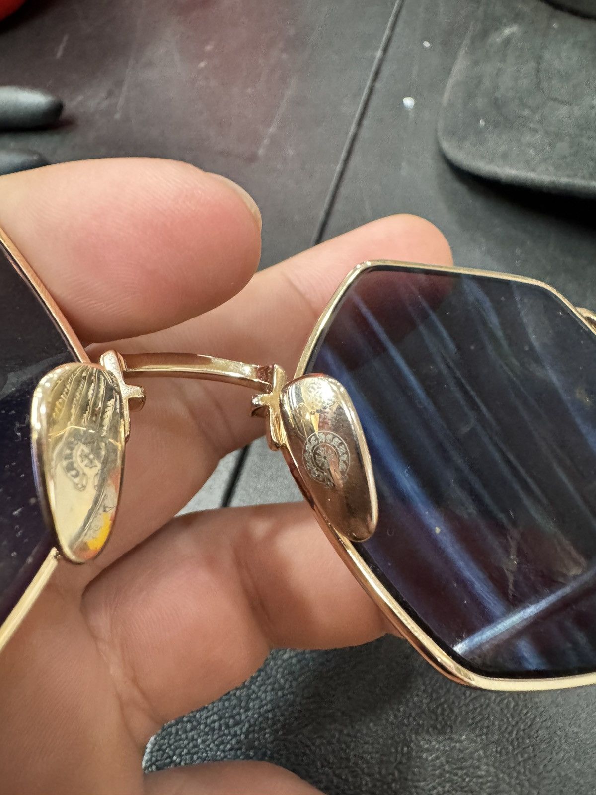 Chrome Hearts Chrome Heart Bella Gold frame Hexagon glasses “ Baby Bitch” Size ONE SIZE - 5 Thumbnail