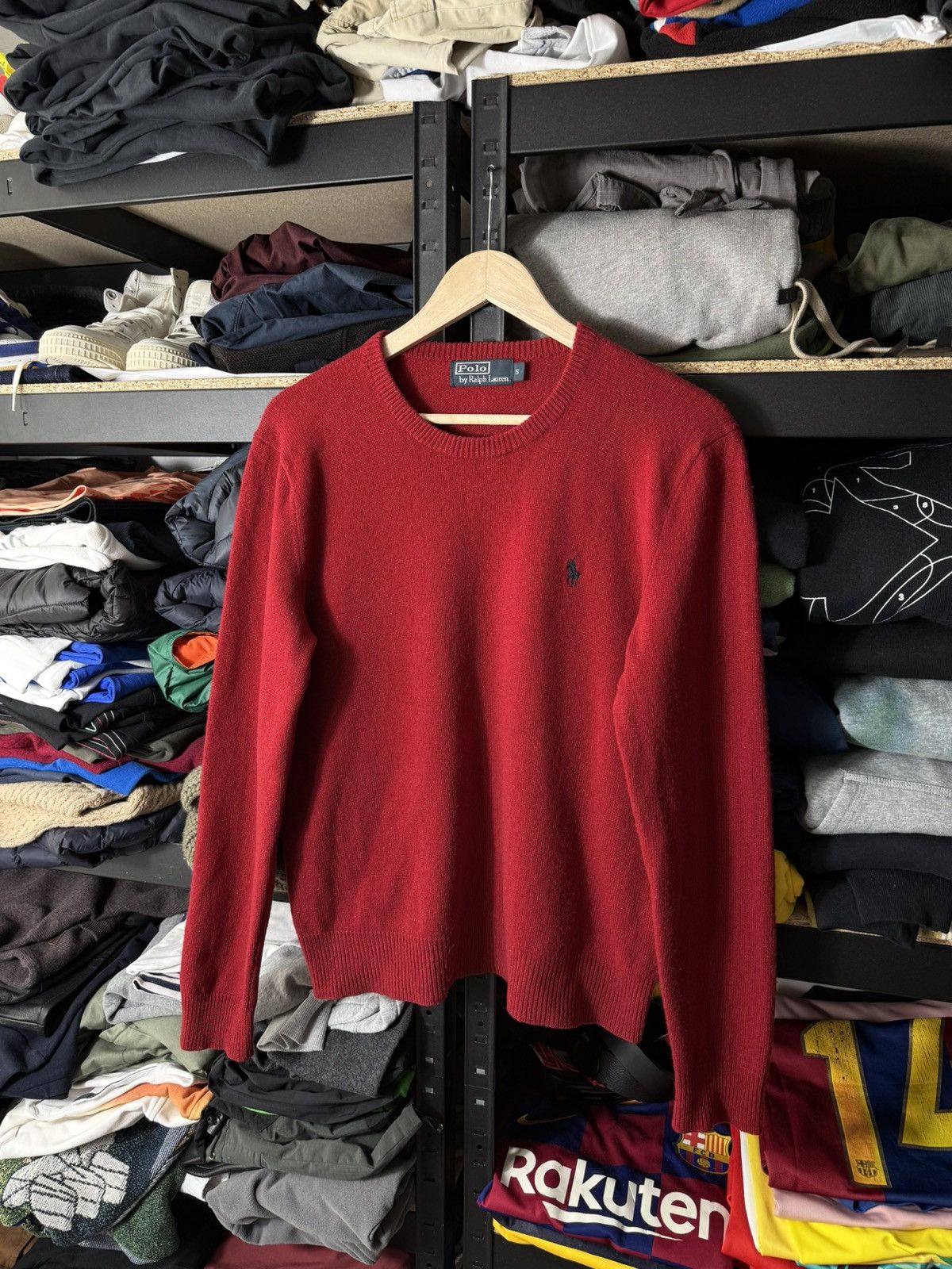 Polo Ralph Lauren Vintage Polo Ralph Lauren Wool Sweater Red Crewneck Knit Size US S / EU 44-46 / 1 - 1 Thumbnail