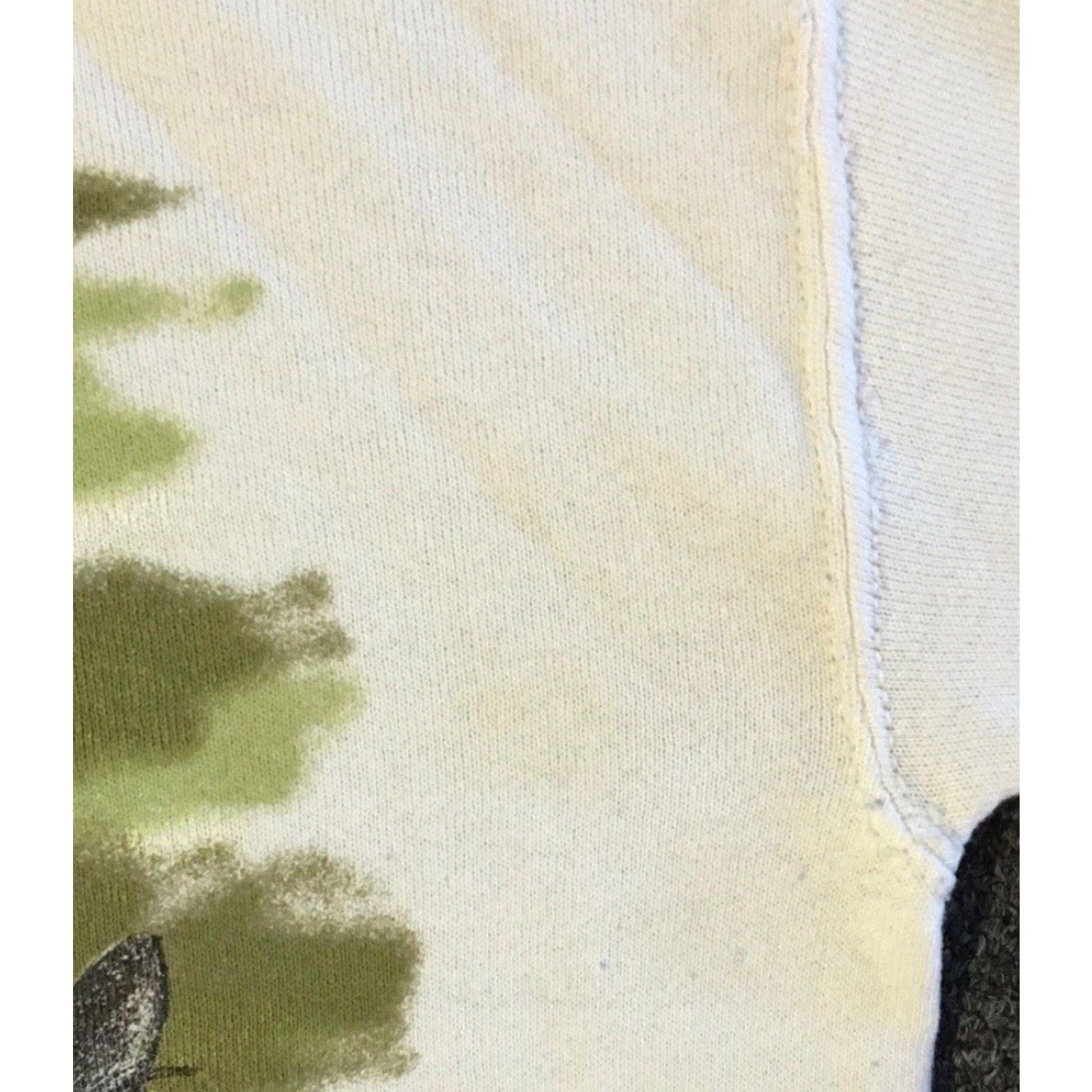 Vintage VINTAGE Cat Faded Distress 90s Sweatshirt XS - Surf/Hoodie - White - Pet/Animal Abstract Art - 80s 90s Retro Size US XS / EU 42 / 0 - 7 Thumbnail
