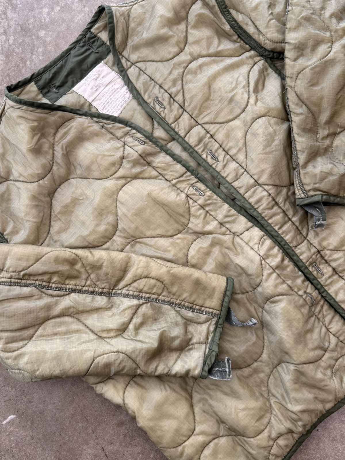 Vintage Military Style Liner Olive Jacket Large
