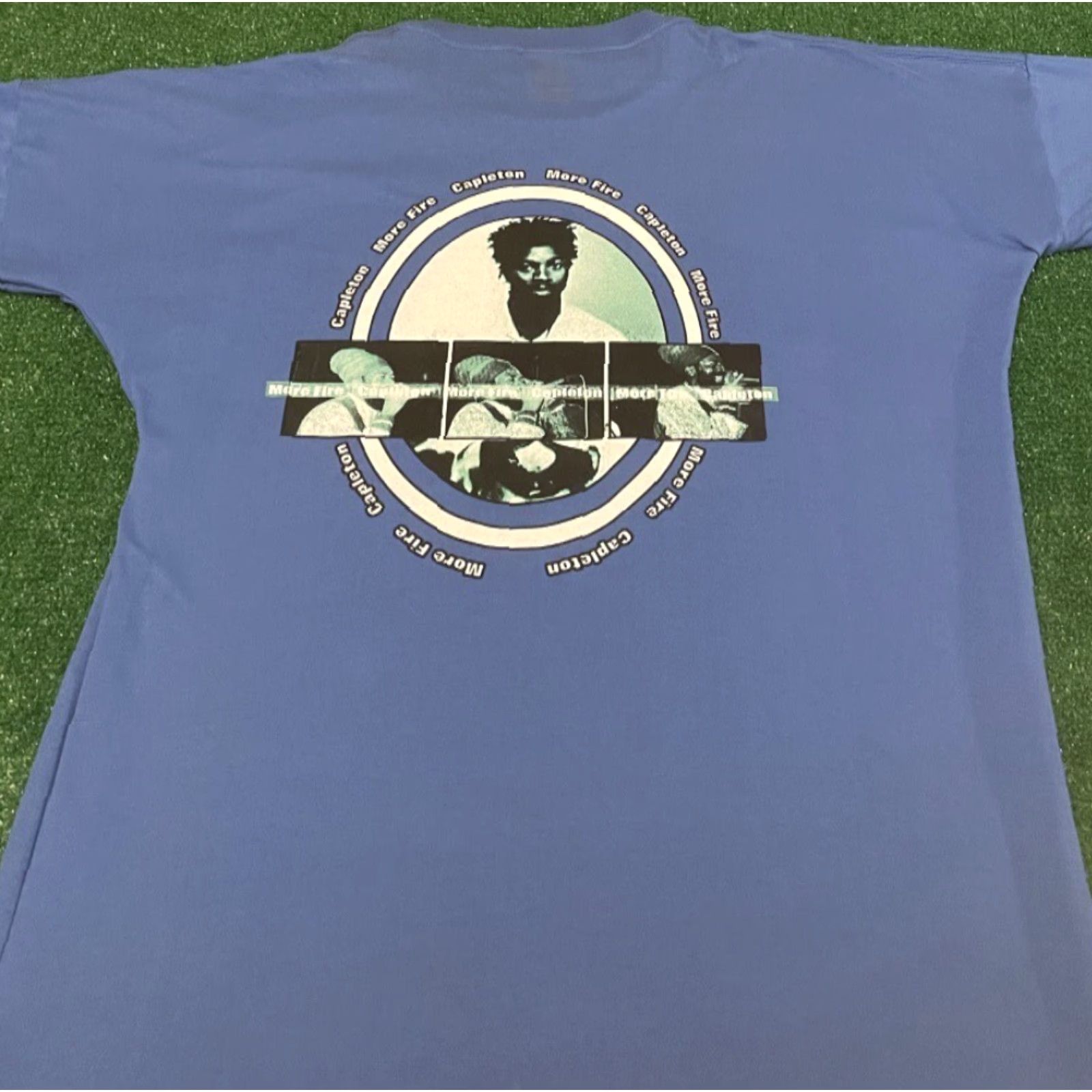 Vintage VINTAGE 90s More Fire Capelton Reggae VTG Rap Tee Shirt Mens Size XXL Bob Marley Blue Capelton Hip Hop Rasta Music 90s Mens Size US XXL / EU 58 / 5 - 2 Thumbnail