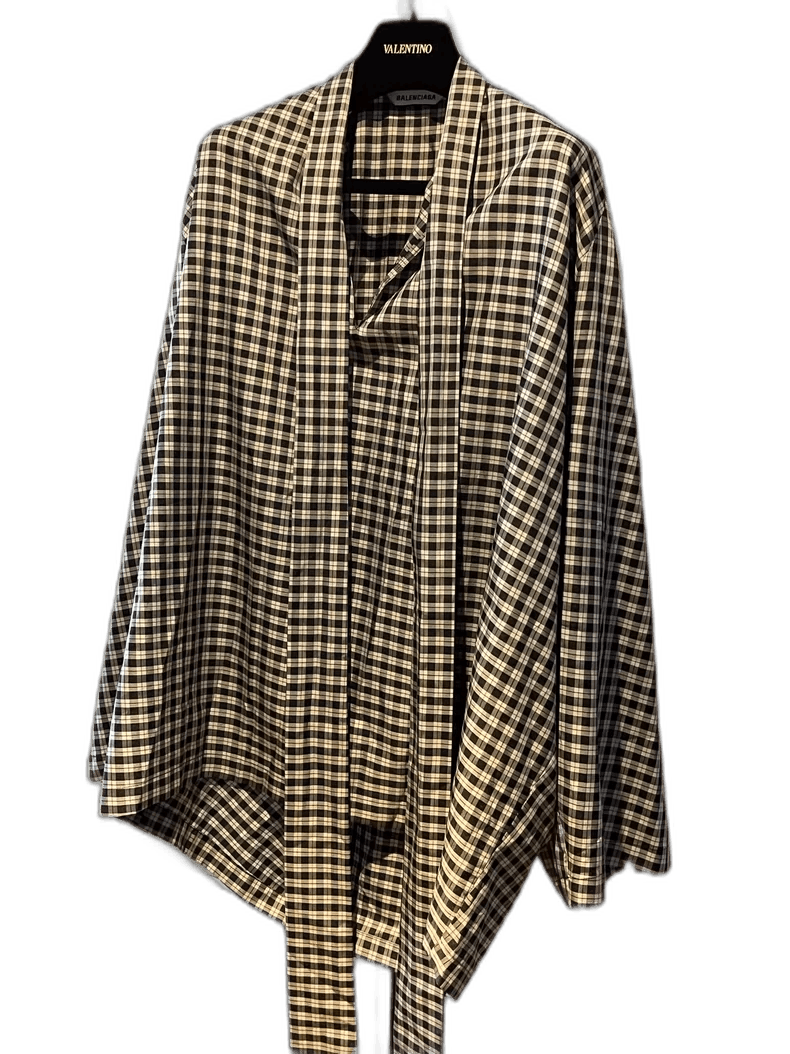 Balenciaga balenciaga black and white check shirt jacket Size US L / EU 52-54 / 3 - 1 Thumbnail