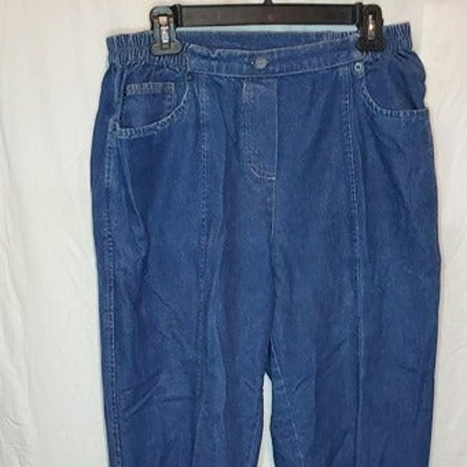 Vintage C.D. Petties Blue Cotton Long Trouser Pants Size Large Size 36" / US 14 / IT 50 - 1 Thumbnail