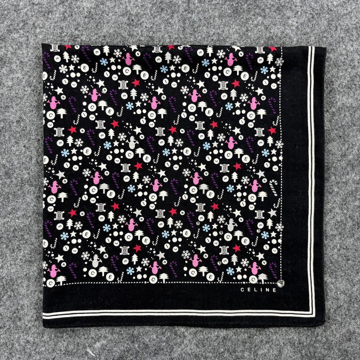 Vintage Celine Handkerchief # E062 # Bandana # Neckerchief Size ONE SIZE - 2 Thumbnail