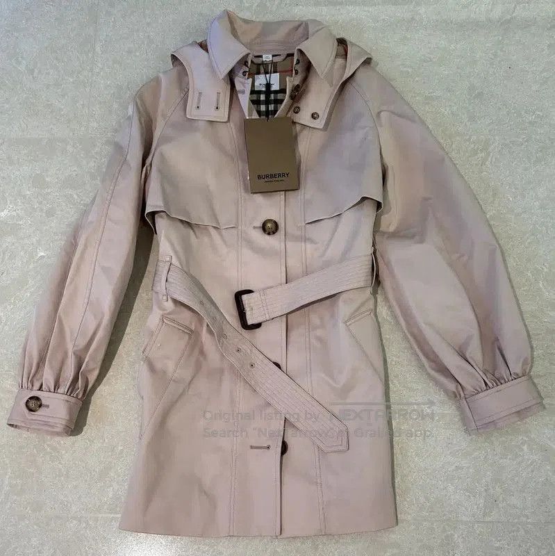 Burberry Burberry Pink Cotton Women's Trench Coat. Size M / US 6-8 / IT 42-44 - 1 Thumbnail