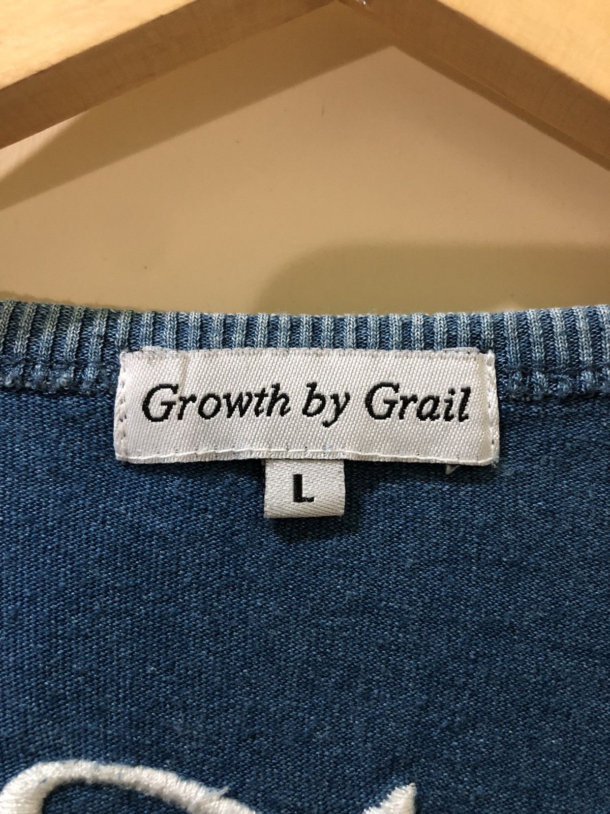 Japanese Brand Growth by Grail 3 Star Pocket Tee Denim Faded Details Style Size L / US 10 / IT 46 - 9 Thumbnail