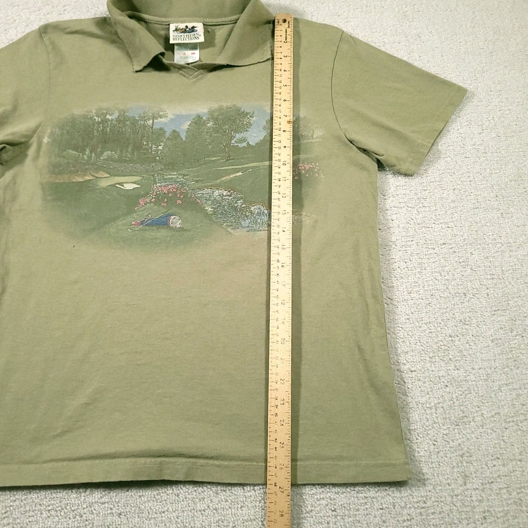 Northern Reflections VINTAGE Northern Reflections Women Large Golf Shirt Short Sleeve Collared Nature Graphic Size L / US 10 / IT 46 - 5 Thumbnail