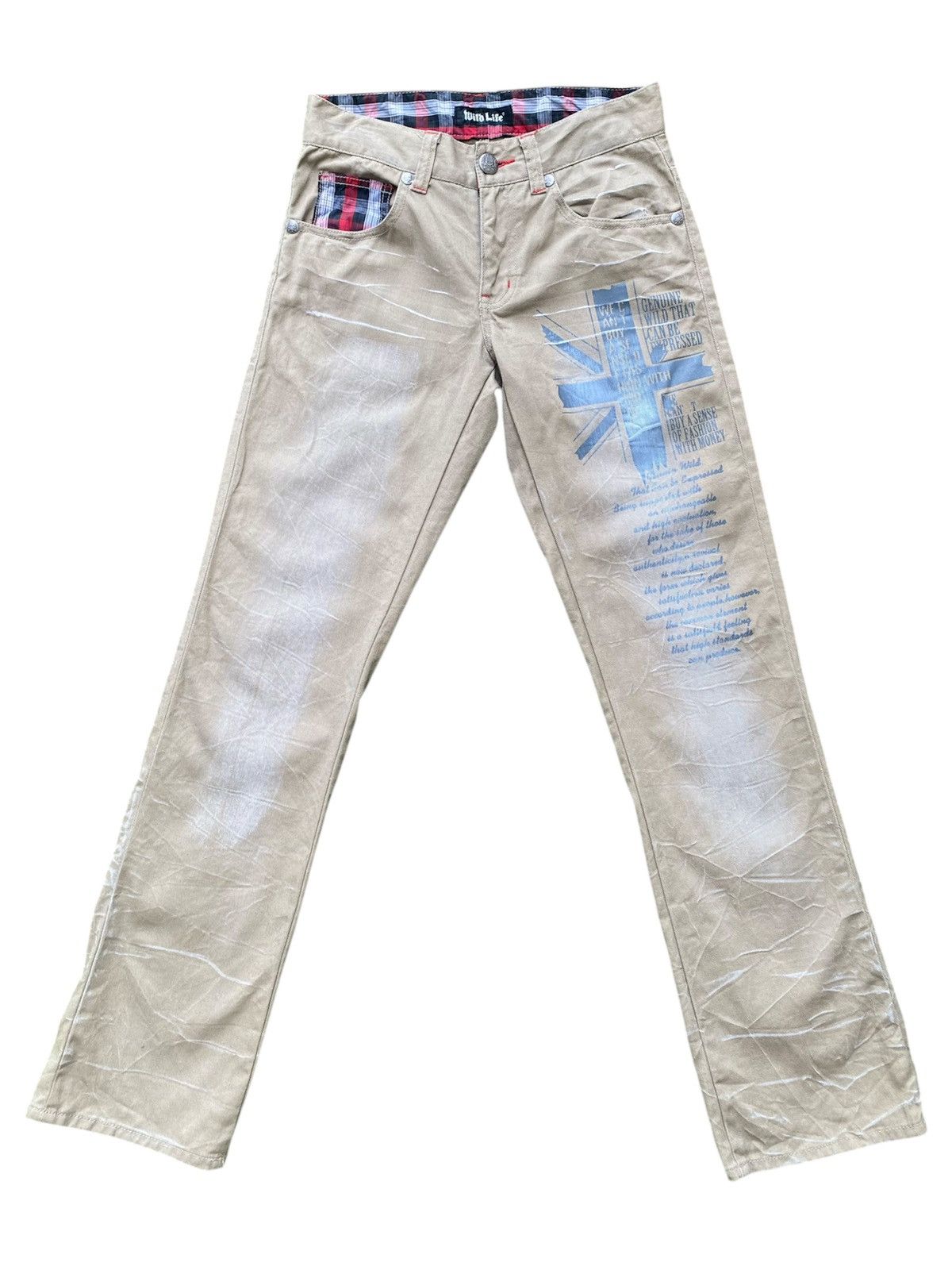 Japanese Brand × Vintage Vintage Wild Life Japan Poems Goth Pants Size US 30 / EU 46 - 1 Thumbnail