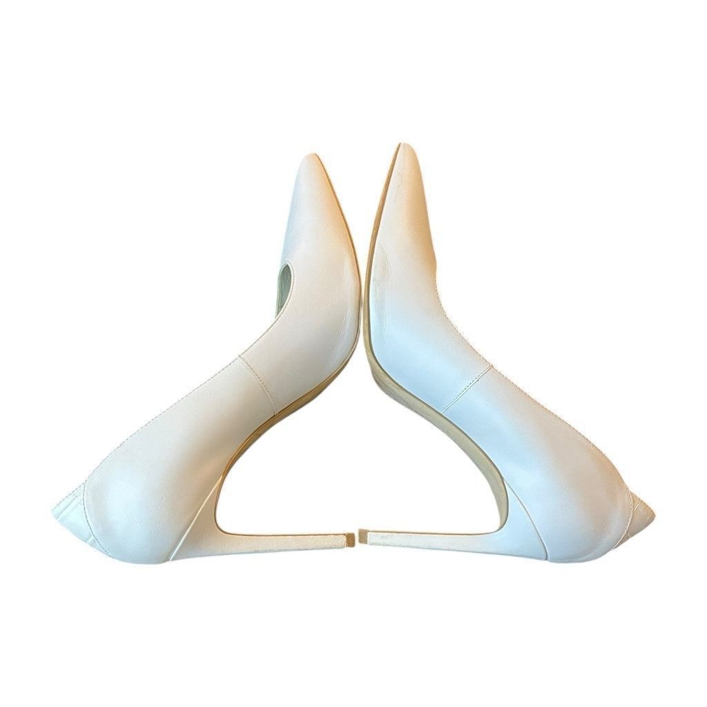 Sam Edelman Sam Edelman Dea White Leather Stiletto High Heels Sz 7.5 Size US 7.5 / IT 37.5 - 5 Thumbnail