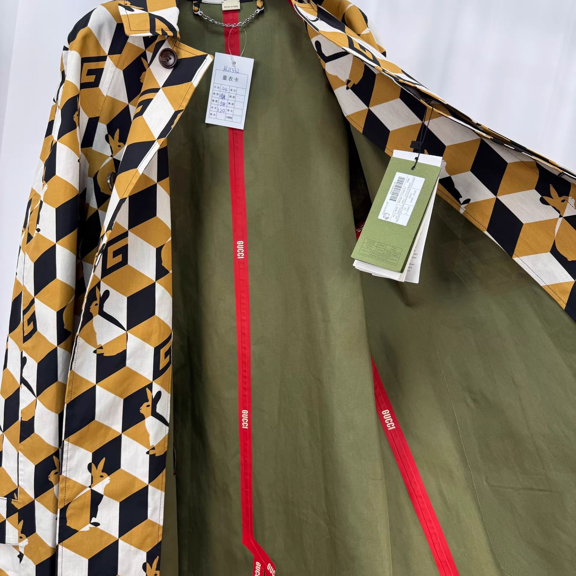 Gucci Gucci GG Check All Over Print Windbreaker 44 New Size US S / EU 44-46 / 1 - 5 Thumbnail