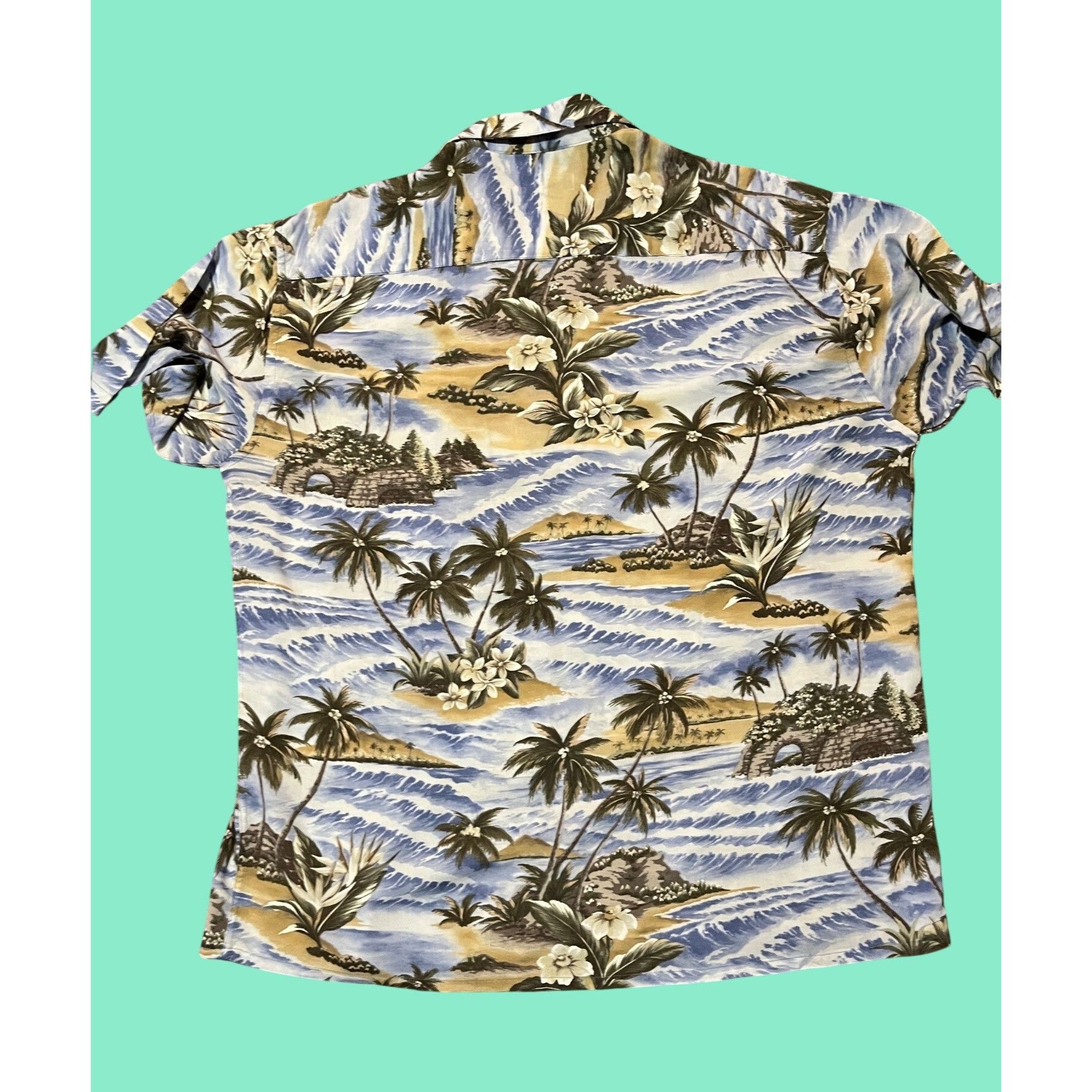 Pierre Cardin Pierre Cardin Rayon Hawaiian Button-Up Shirt L Tropical Palm Size US L / EU 52-54 / 3 - 4 Thumbnail
