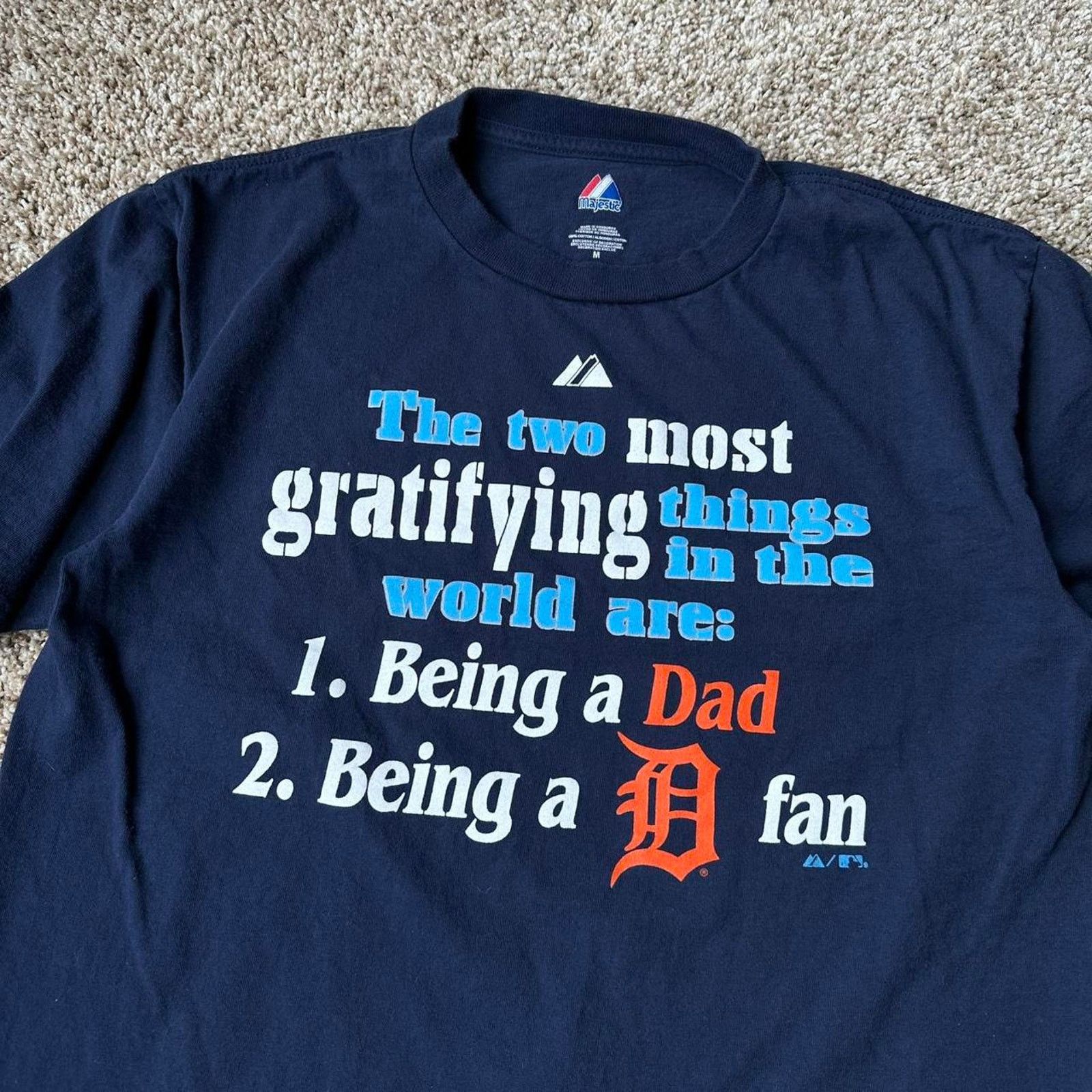 MLB Detroit Tigers Number one Dad Fan MLB Graphic Tee Shirt Size US M / EU 48-50 / 2 - 4 Thumbnail