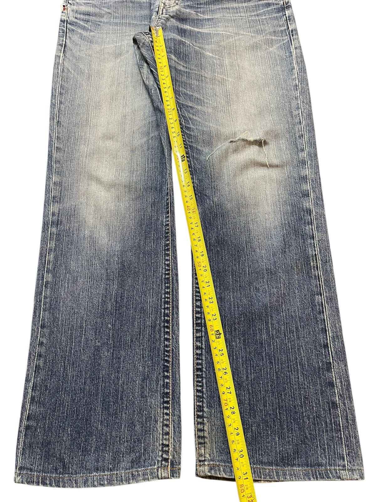 Edwin Vintage Edwin Blue Trip Faded Wash Distress Loose Jeans Size US 36 / EU 52 - 13 Thumbnail