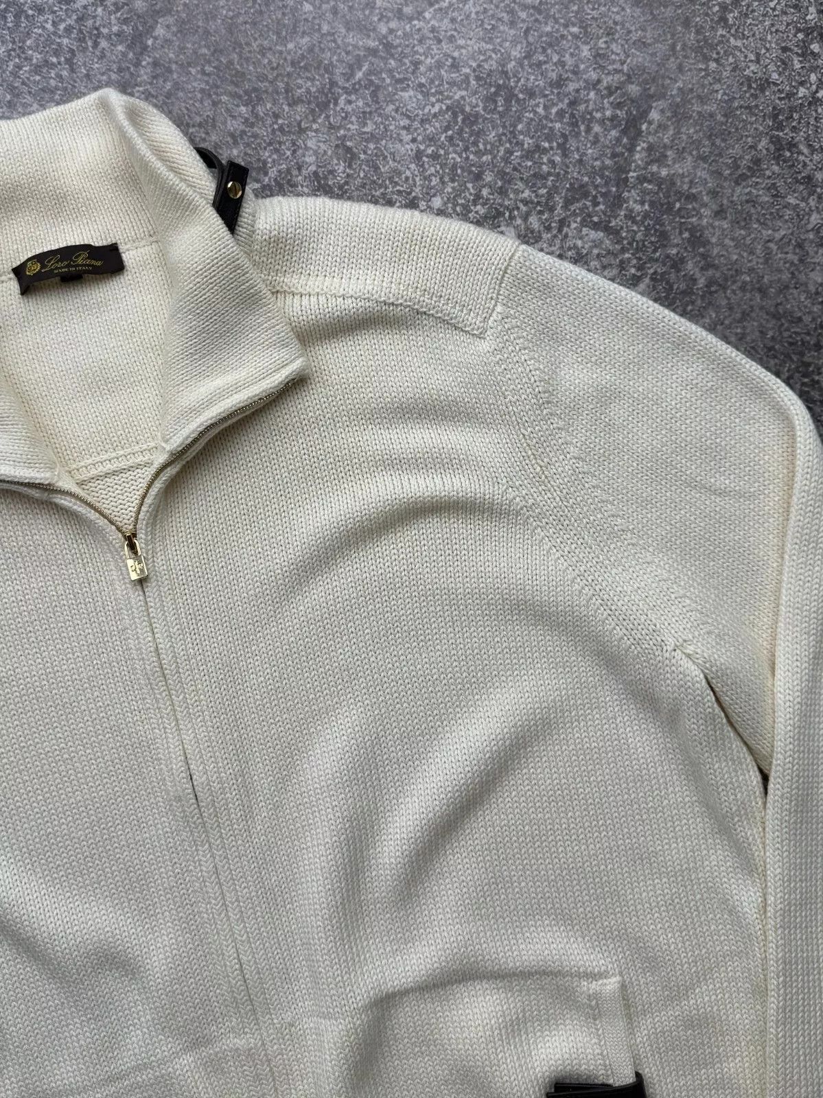 Loro Piana Loro Piana Knit Silk Sweater With Leather Inserts Size US M / EU 48-50 / 2 - 4 Thumbnail