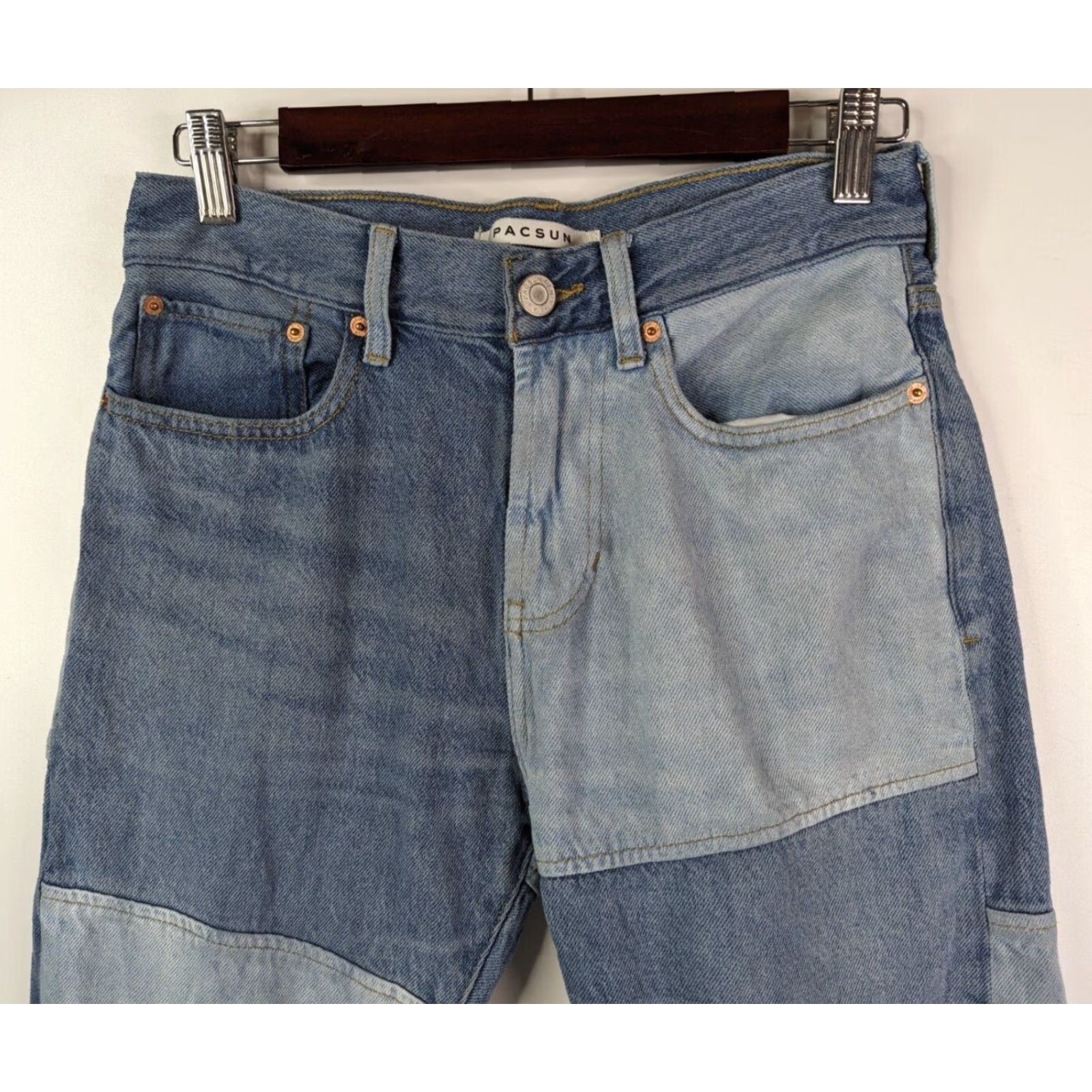 Pacsun PacSun Jeans Unisex Adults Tapered Slim Work Indigo Patch Denim Size 29x30 Blue Streetwear Size US 29 - 2 Thumbnail