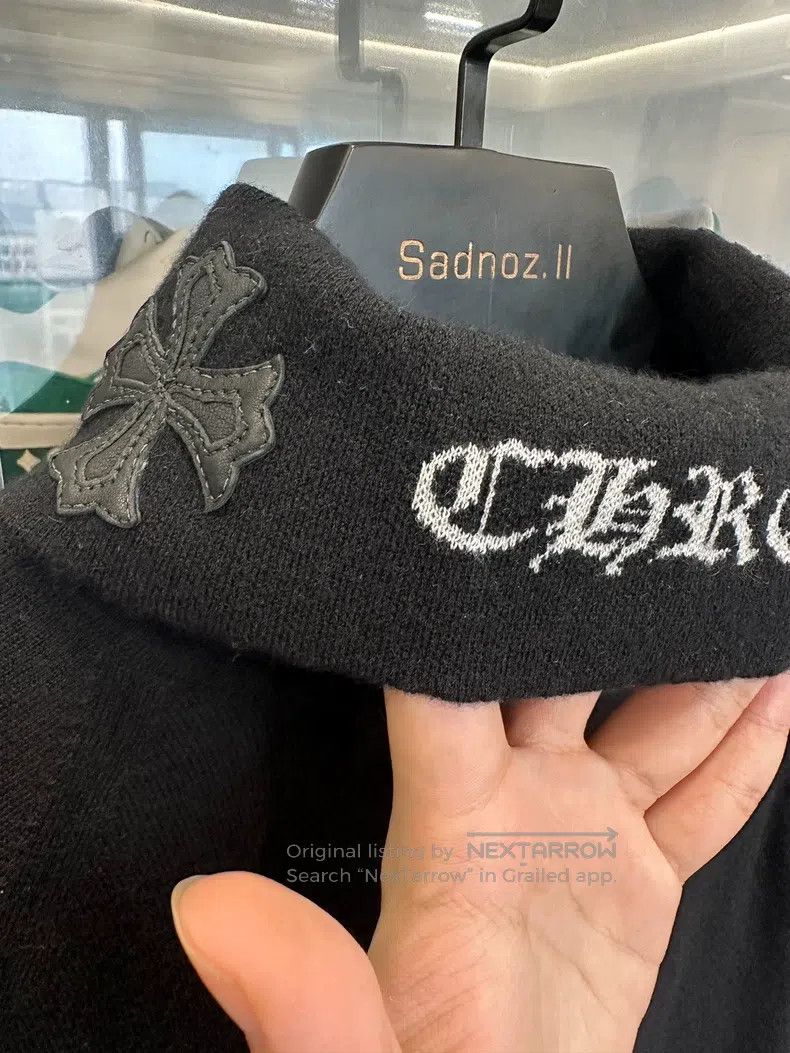 Chrome Hearts CHROME HEARTS Size XL Cross-stitch leather high-necked cash Size US XL / EU 56 / 4 - 3 Thumbnail
