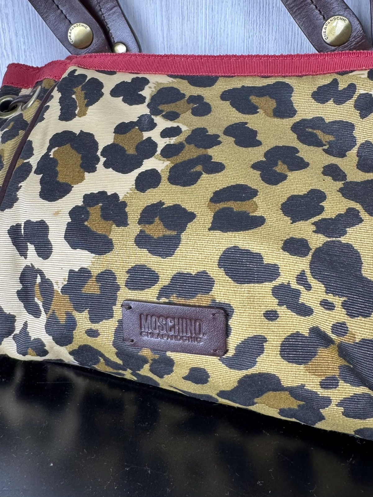 Moschino Moschino Cheap & Chic Leopard animal print handle bag Size ONE SIZE - 5 Thumbnail