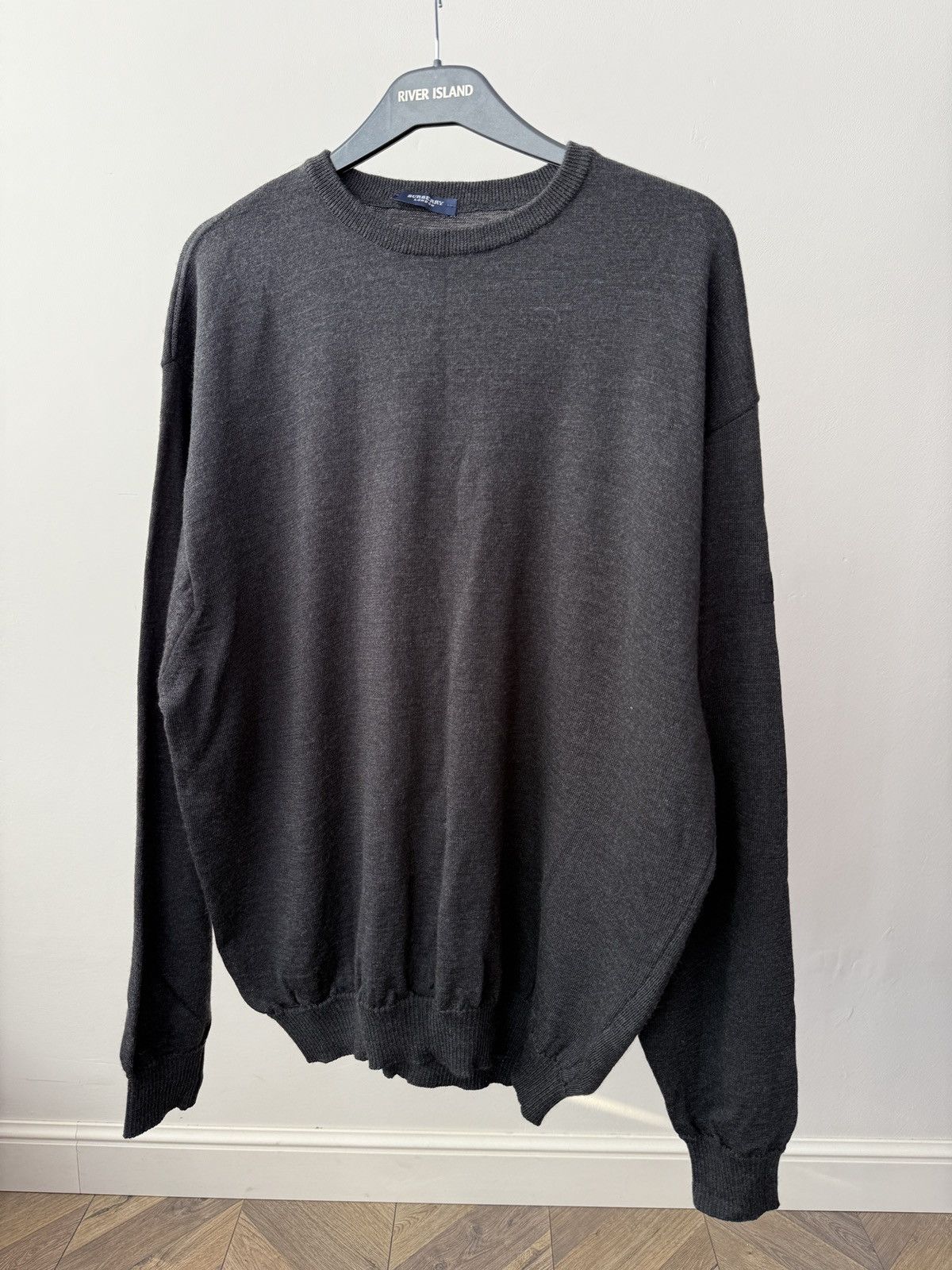 Vintage Burberry London Pure New Wool Crewneck Jumper