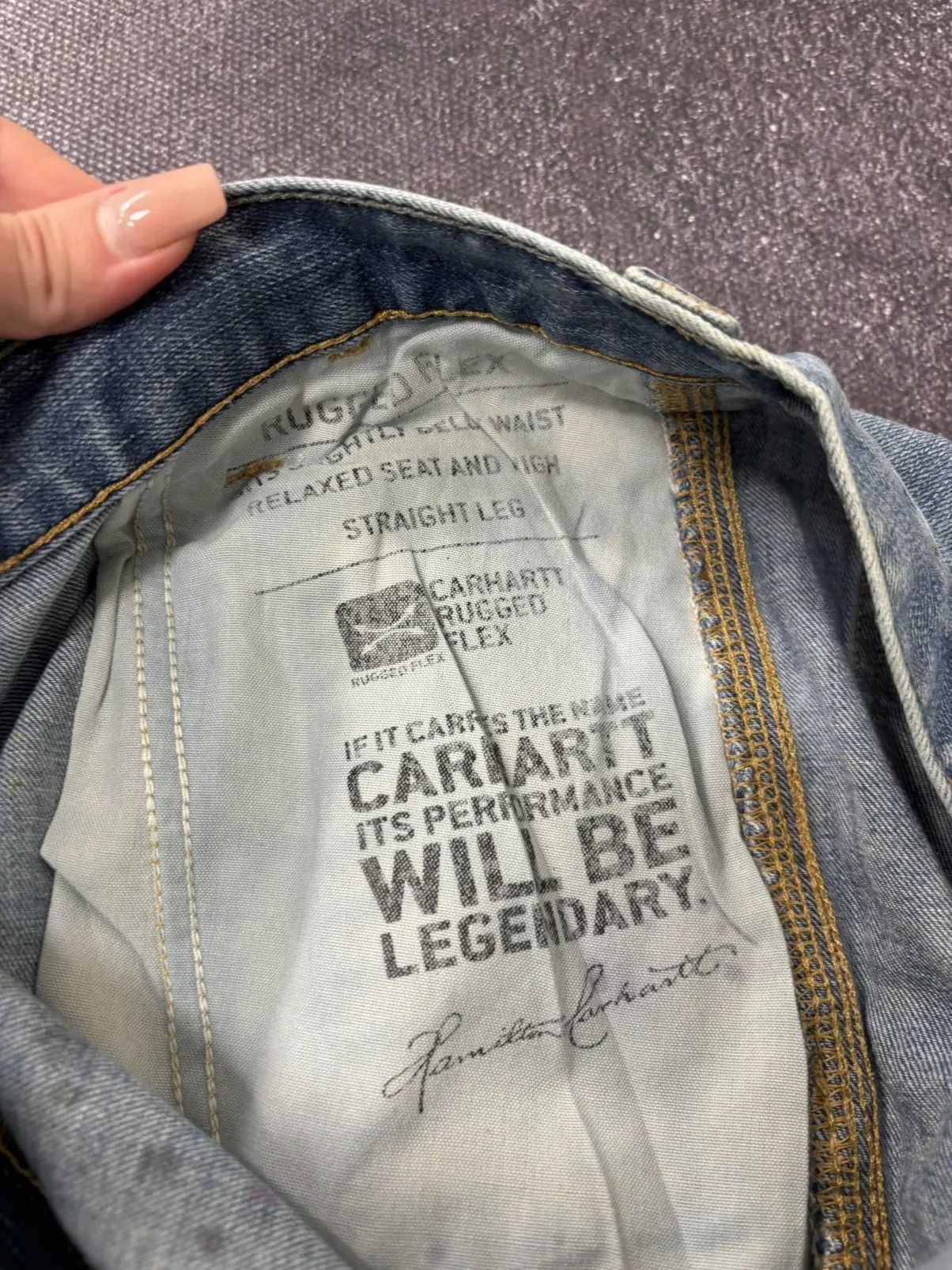 Carhartt × Vintage Vintage Carhartt Hype Blue USA Denim Relaxed Fit Jeans Size US 36 / EU 52 - 18 Thumbnail