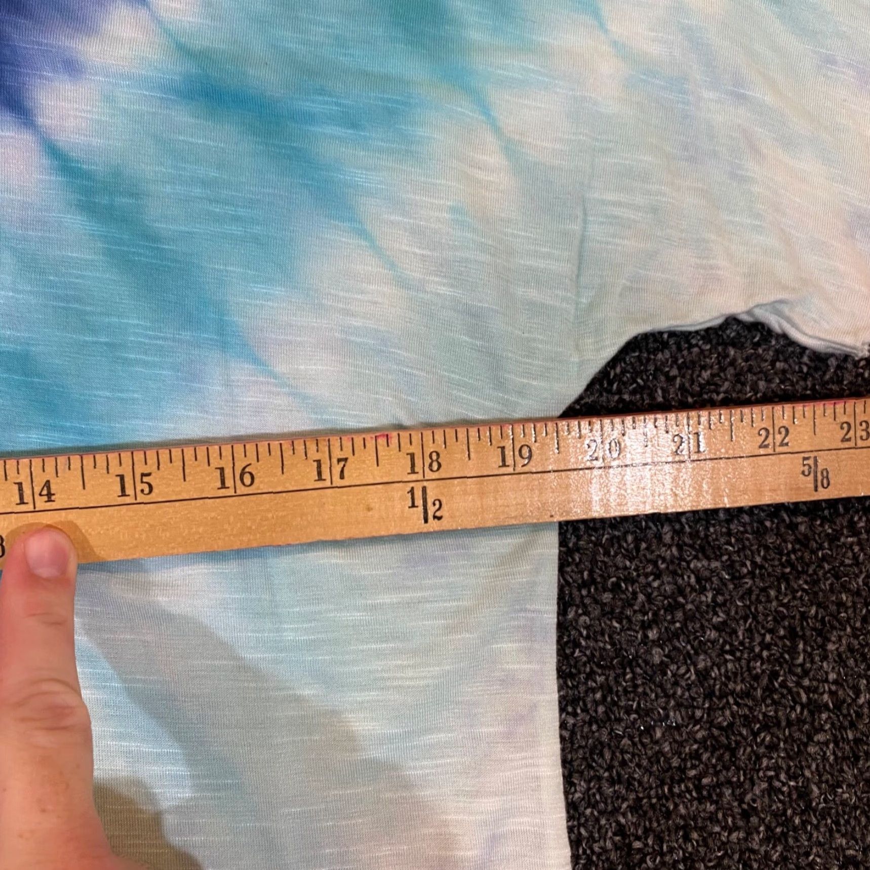 Vintage Sundance Top Womens Medium Blue White Tie Dye Round Neck Viscose Short Sleeve Shirt Size M / US 6-8 / IT 42-44 - 4 Thumbnail
