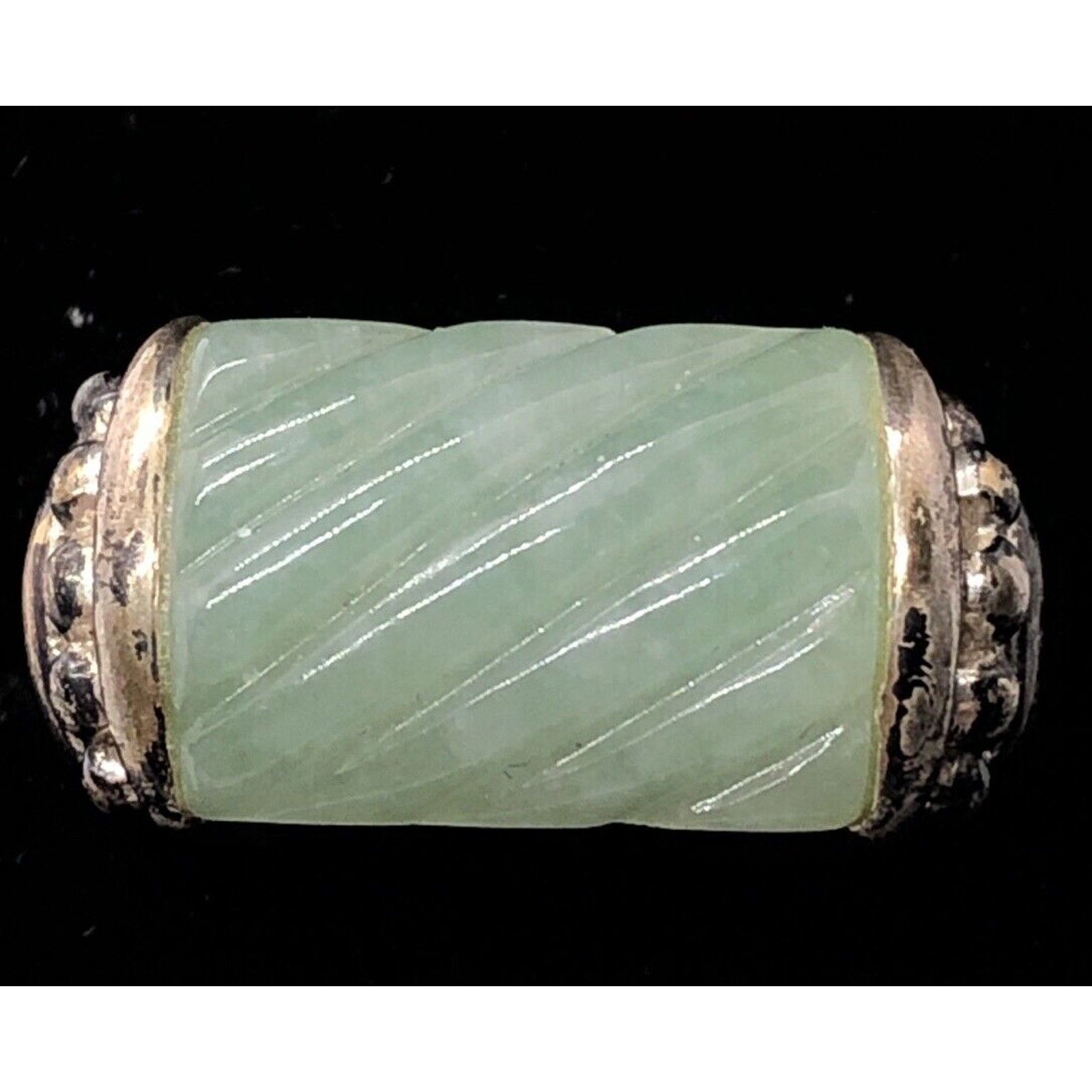 Vintage Judith Ripka Sterling Silver Ring 925 Size 6 Band Jade Size ONE SIZE - 10 Thumbnail