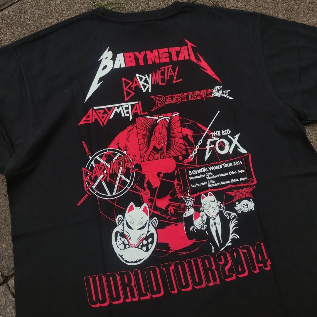 Band Tees BABYMETAL THE BIG FOX 2014 Tee Size US XL / EU 56 / 4 - 5 Thumbnail