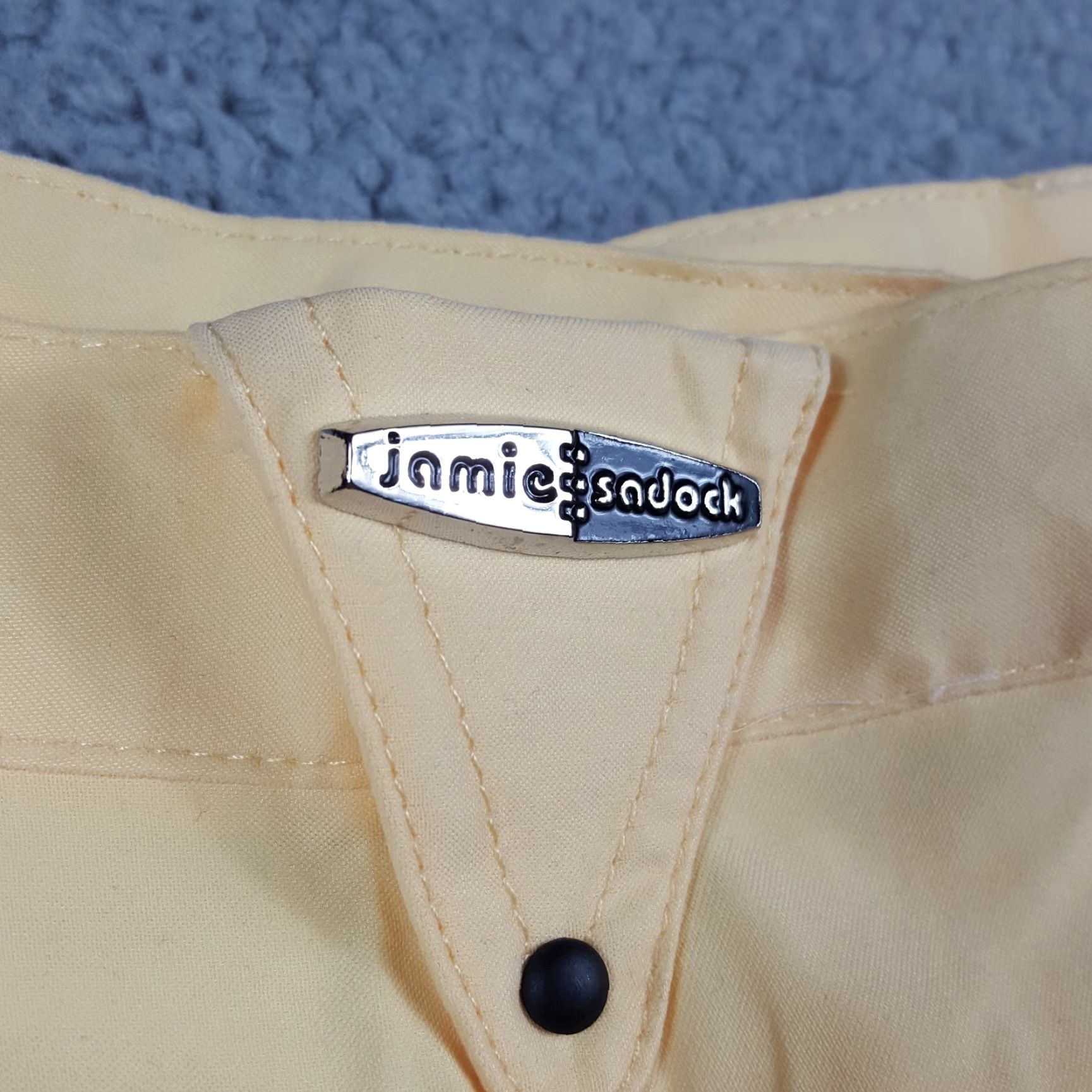 Vintage Vintage Jamie Sadock Chino Shorts Womens 10 Yellow High Waist Relaxed Retro Golf Tennis Preppy 90s Boho Casual Athletic Summer Vintage Womens Size 32" / US 10 / IT 46 - 5 Thumbnail