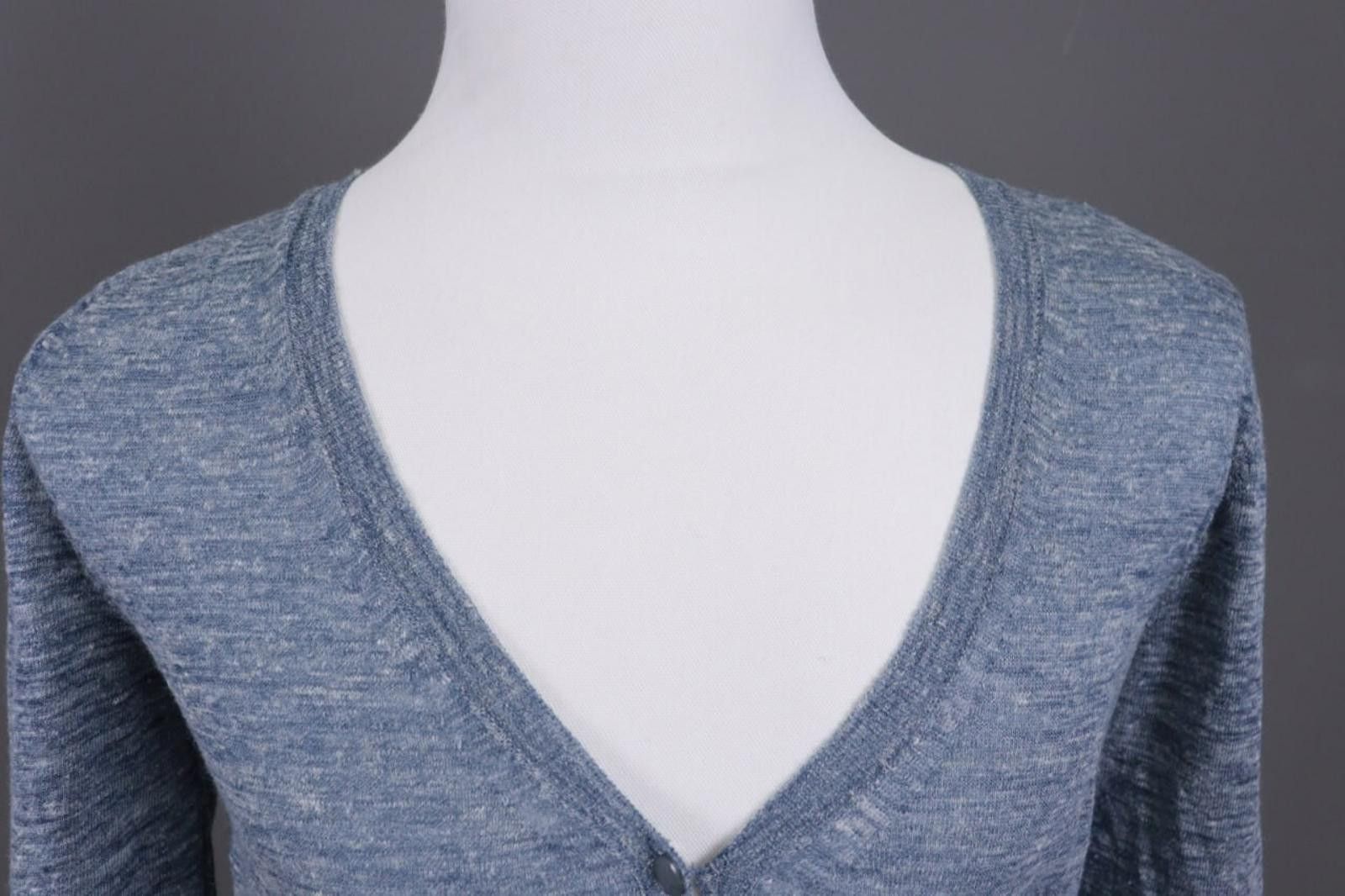 CLOSED Closed Blue Linen Knit Cardigan Sweater Size M Size US M / EU 48-50 / 2 - 2 Thumbnail