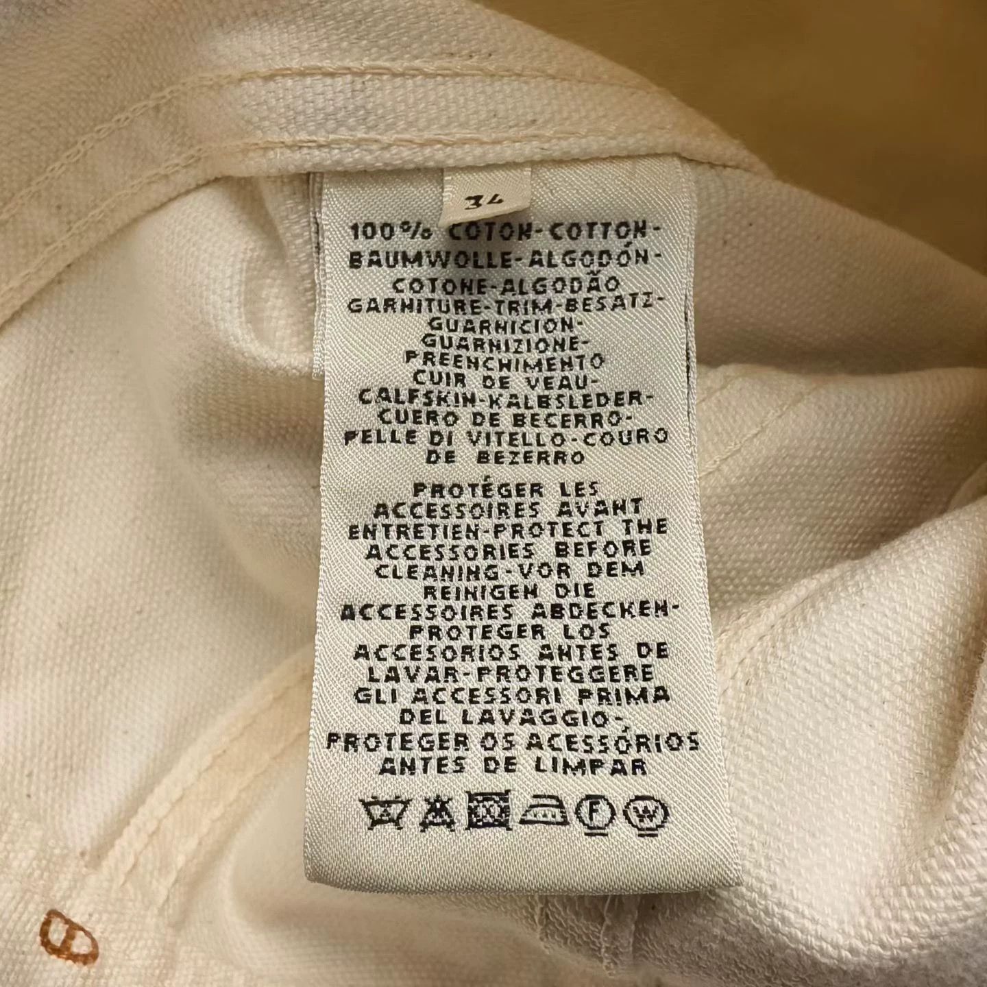 Hermes Hermès full logo pig nose ivory denim jacket size 34 Size XS / US 0-2 / IT 36-38 - 4 Thumbnail