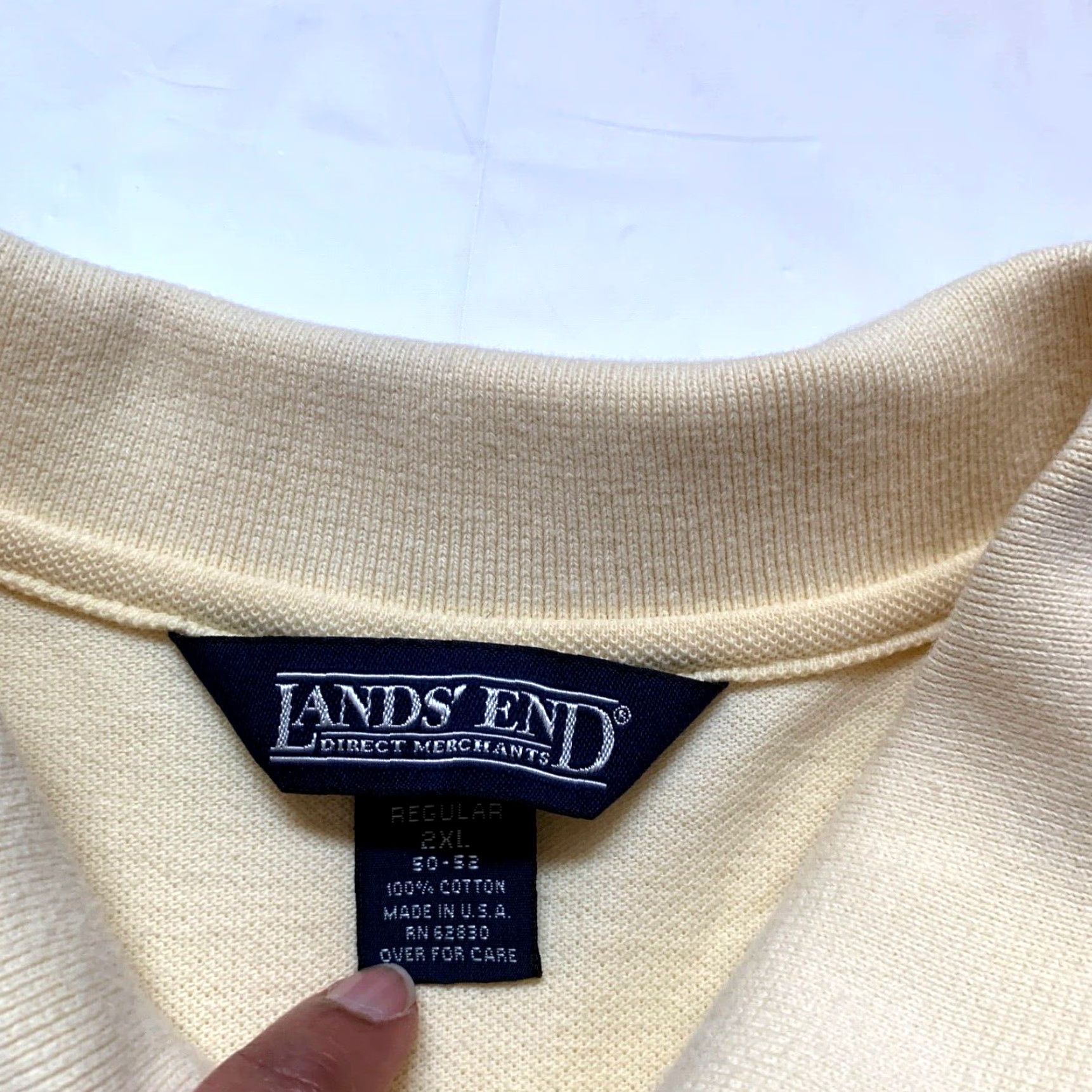 Lands' End VINTAGE Lands' End Polo Shirt Mens 2XL 50-52 Light Yellow Rugby USA Classic NEW Size US XXL / EU 58 / 5 - 3 Thumbnail