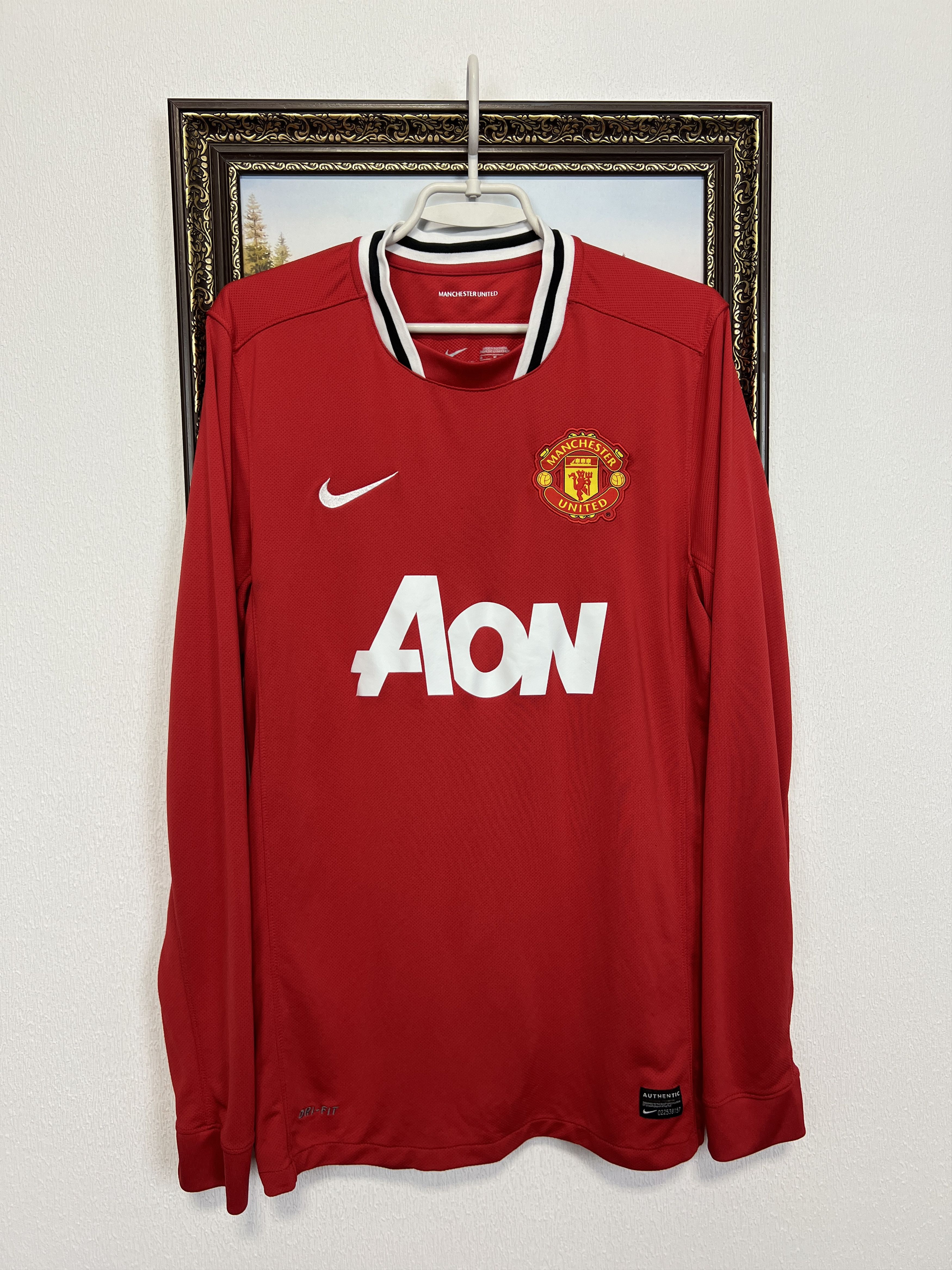 Nike Manchester United football shirt Soccer Long Sleeve Jersey Size US M / EU 48-50 / 2 - 1 Thumbnail